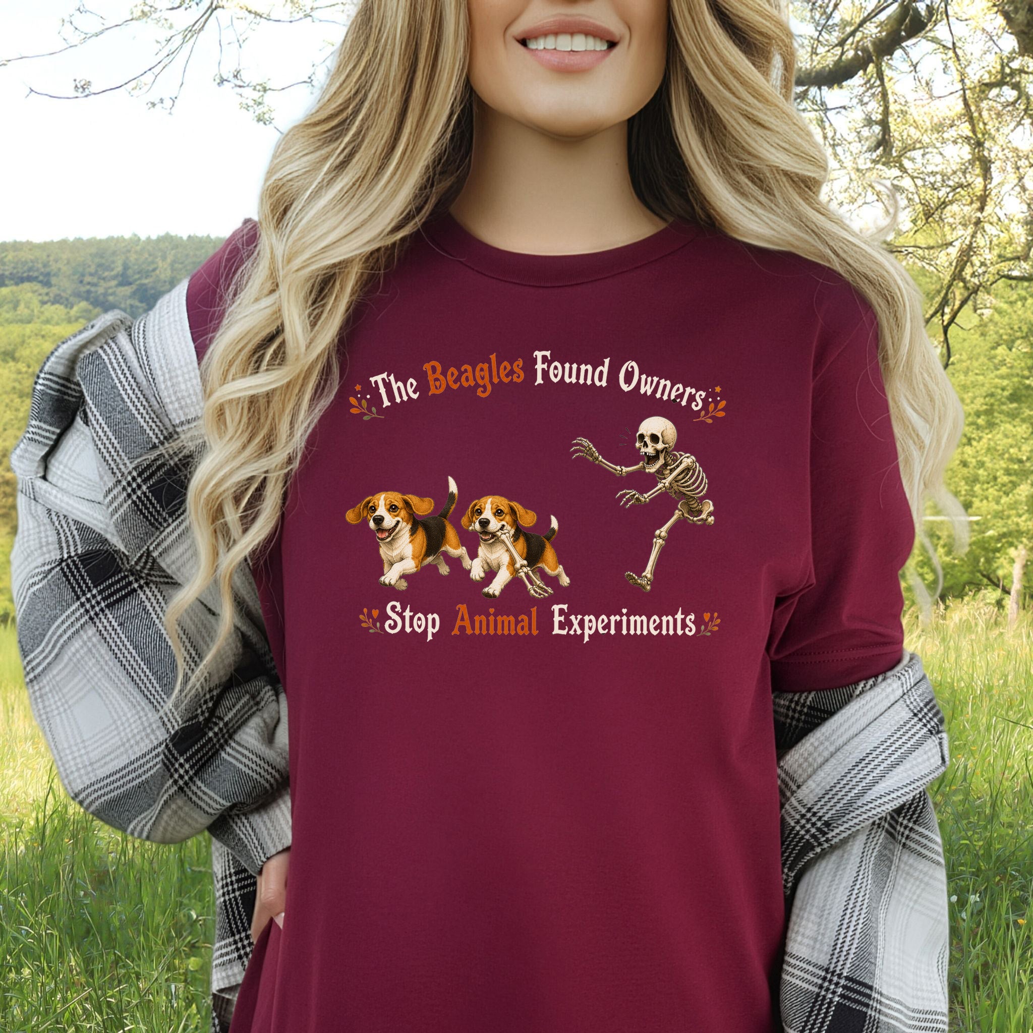 The Beagles Found Owners Stop Animal Experiments Halloween Rescue T-Shirt