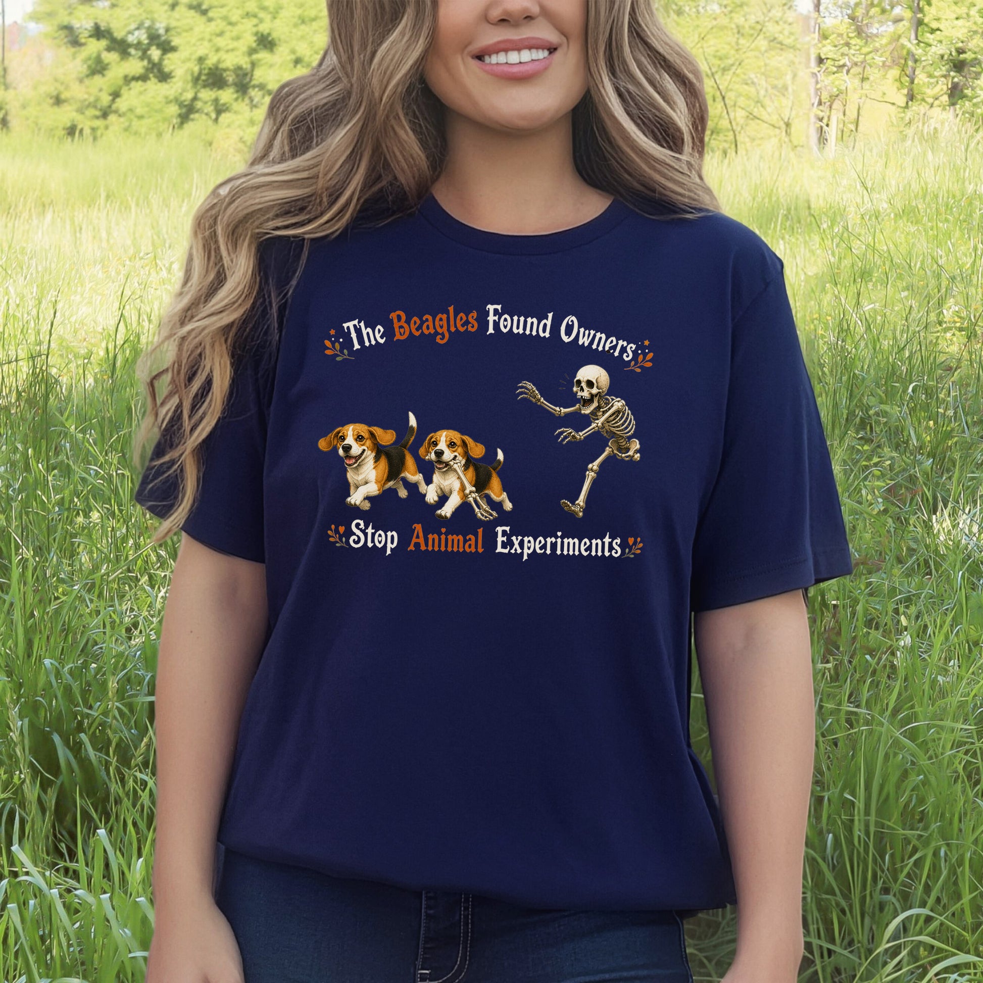 The Beagles Found Owners Stop Animal Experiments Halloween Rescue T-Shirt
