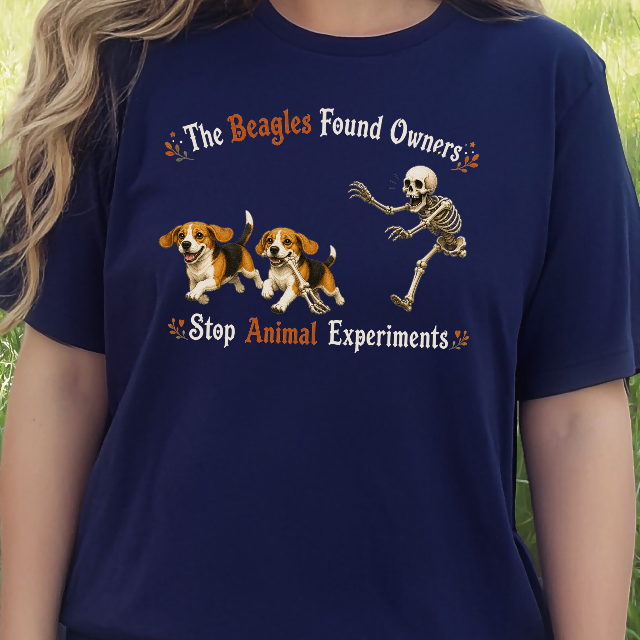 The Beagles Found Owners Stop Animal Experiments Halloween Rescue T-Shirt
