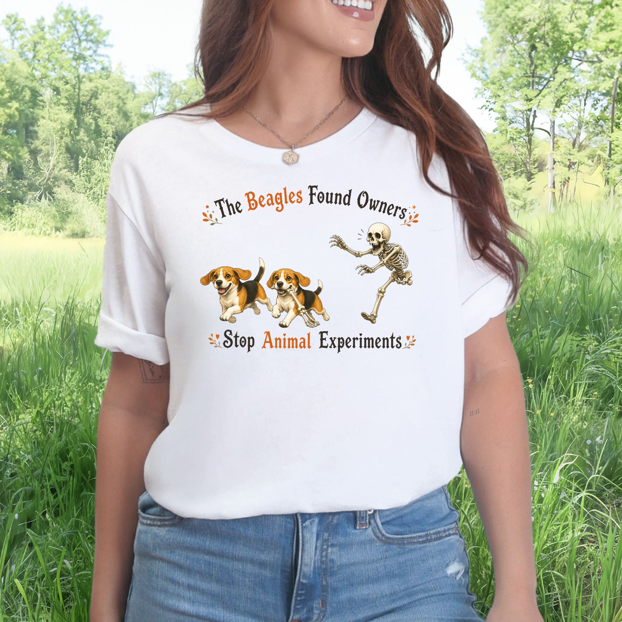 The Beagles Found Owners Stop Animal Experiments Halloween Rescue T-Shirt