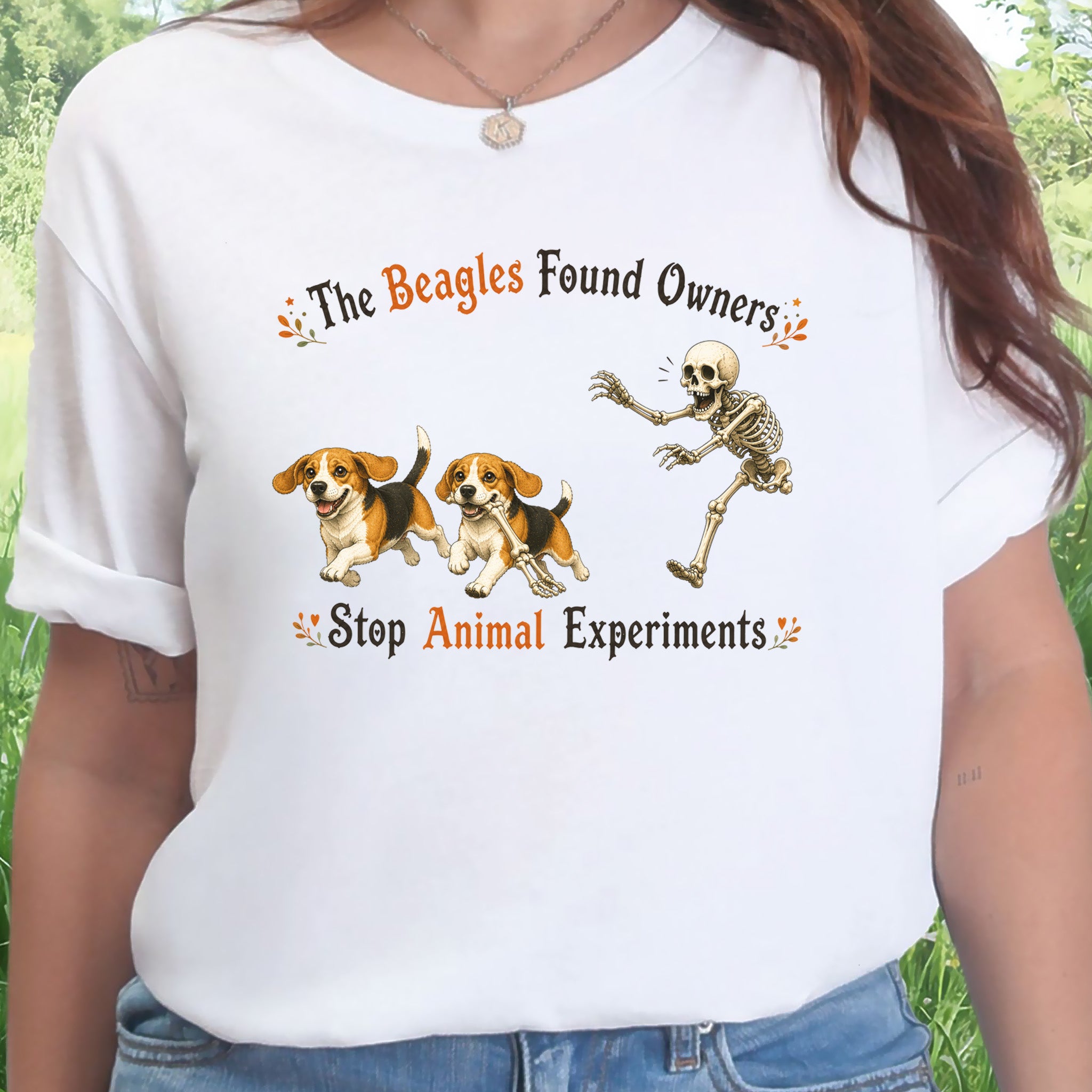 The Beagles Found Owners Stop Animal Experiments Halloween Rescue T-Shirt