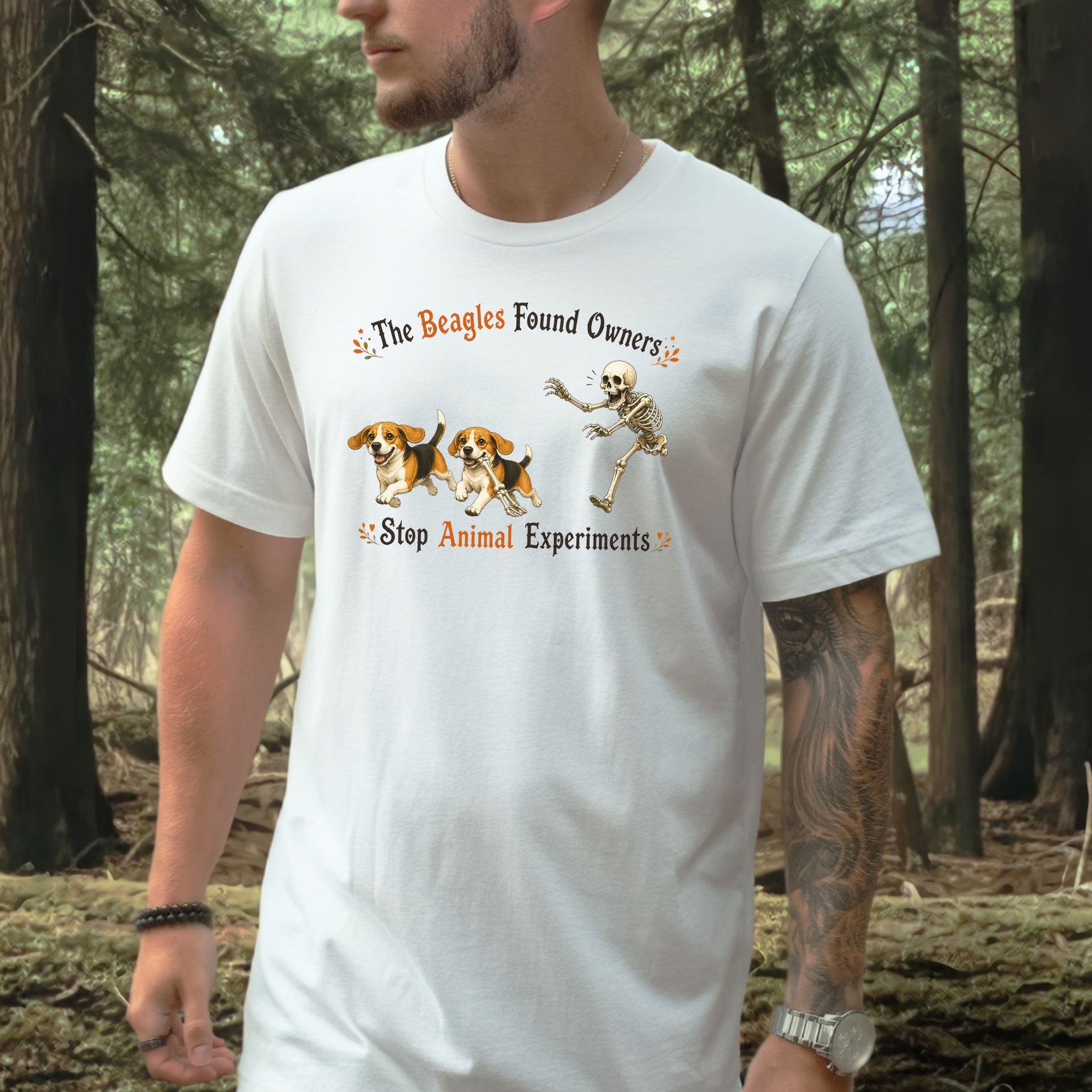 The Beagles Found Owners Stop Animal Experiments Halloween Rescue T-Shirt