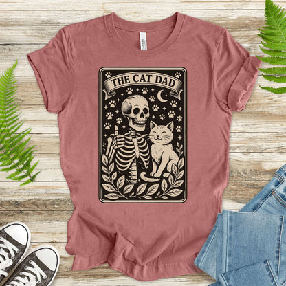 The Cat Dad Skeleton Tarot T-Shirt
