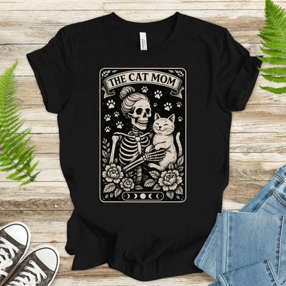 The Cat Mom Skeleton Tarot T-Shirt
