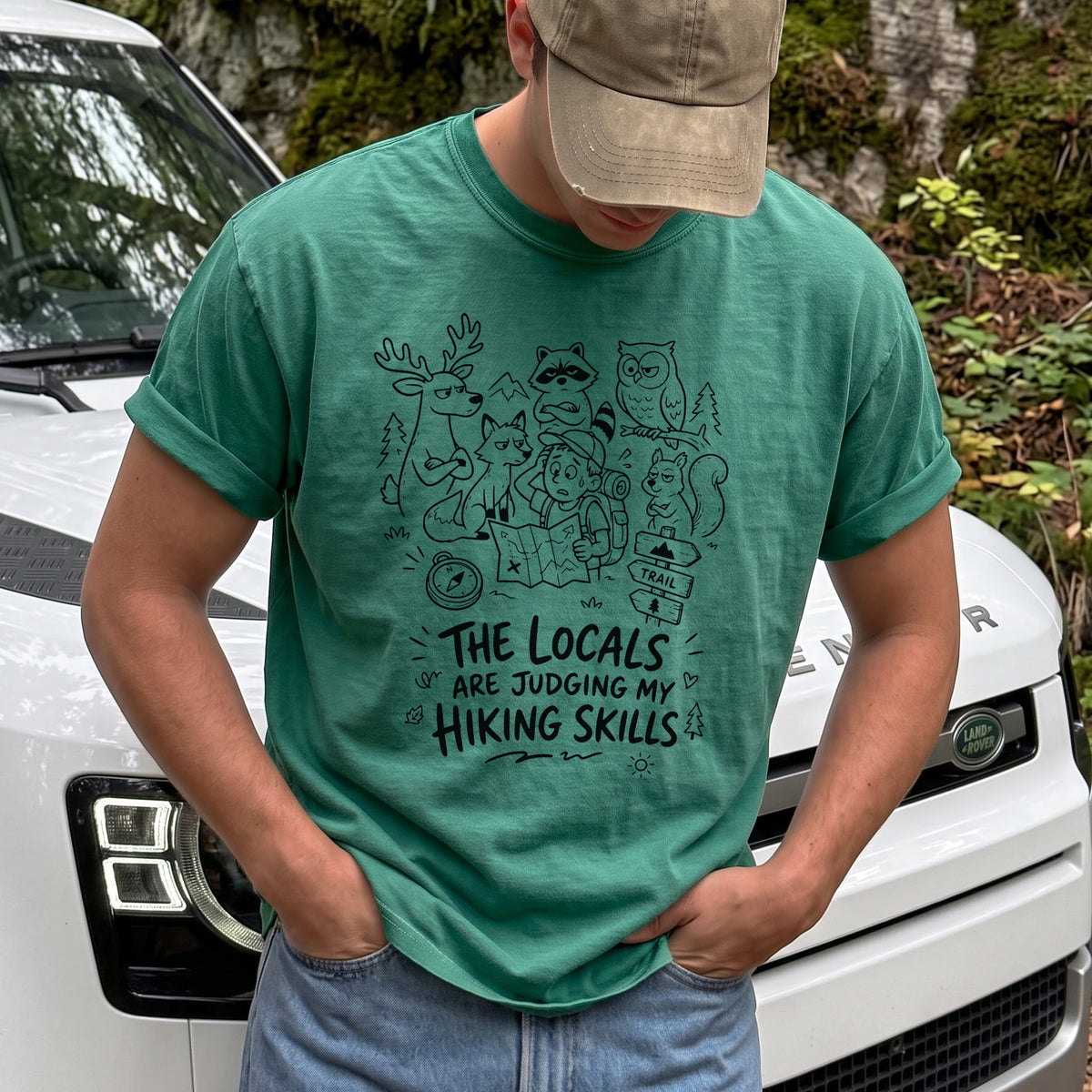 The Locals Are Judging My Hiking Skills Comfort Colors Shirt – Funny Wildlife Hiking Tee