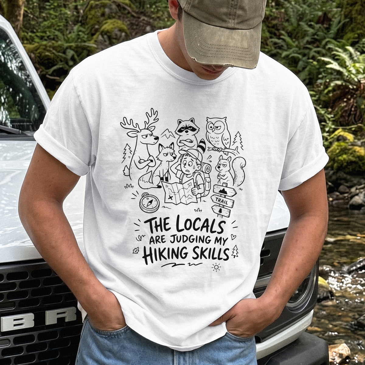 The Locals Are Judging My Hiking Skills Comfort Colors Shirt – Funny Wildlife Hiking Tee