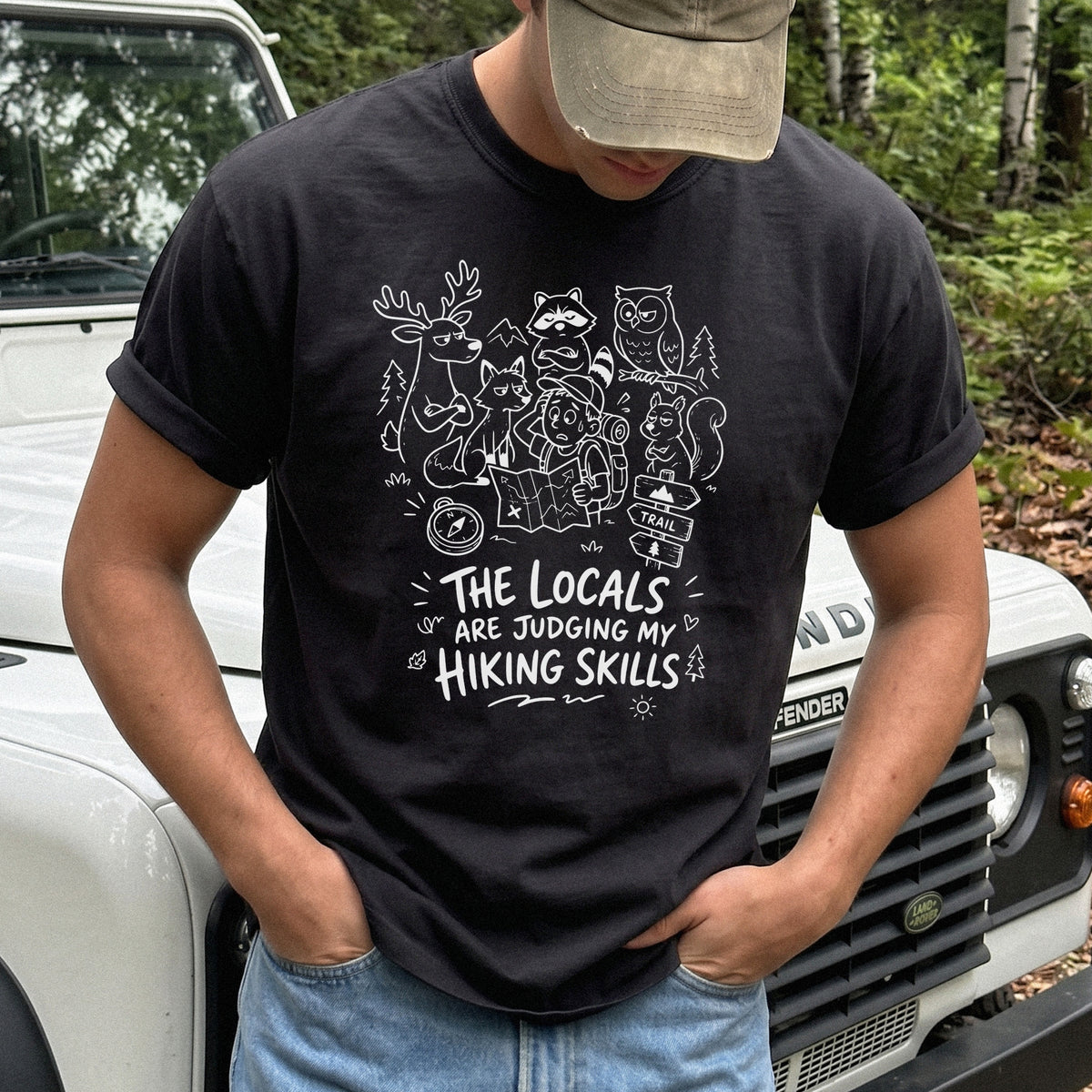 The Locals Are Judging My Hiking Skills Comfort Colors Shirt – Funny Wildlife Hiking Tee