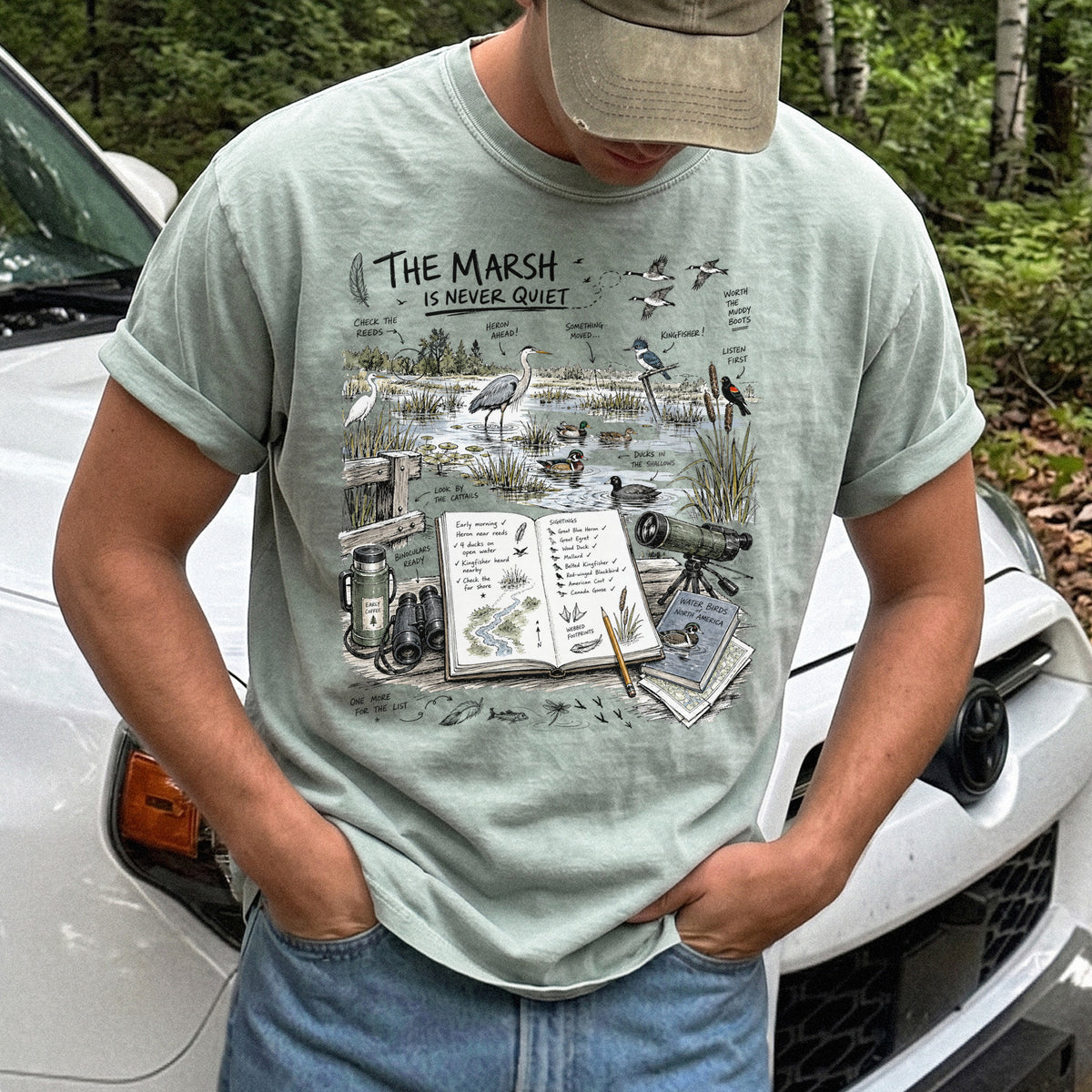 The Marsh Is Never Quiet Comfort Colors Shirt – Water Birds Tee