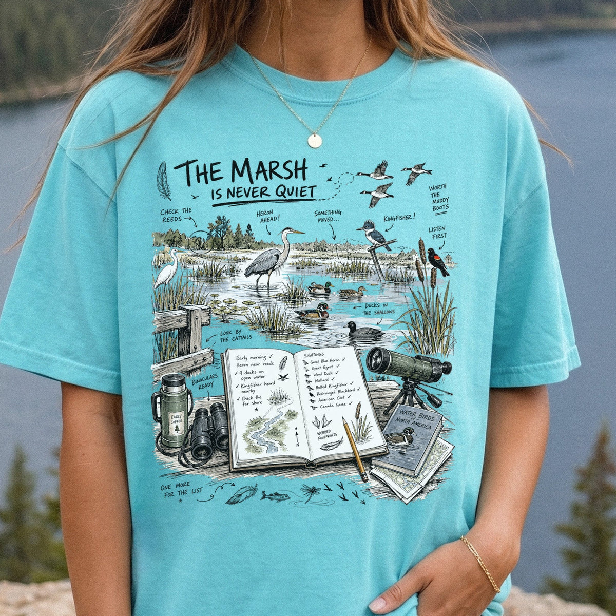 The Marsh Is Never Quiet Comfort Colors Shirt – Water Birds Tee