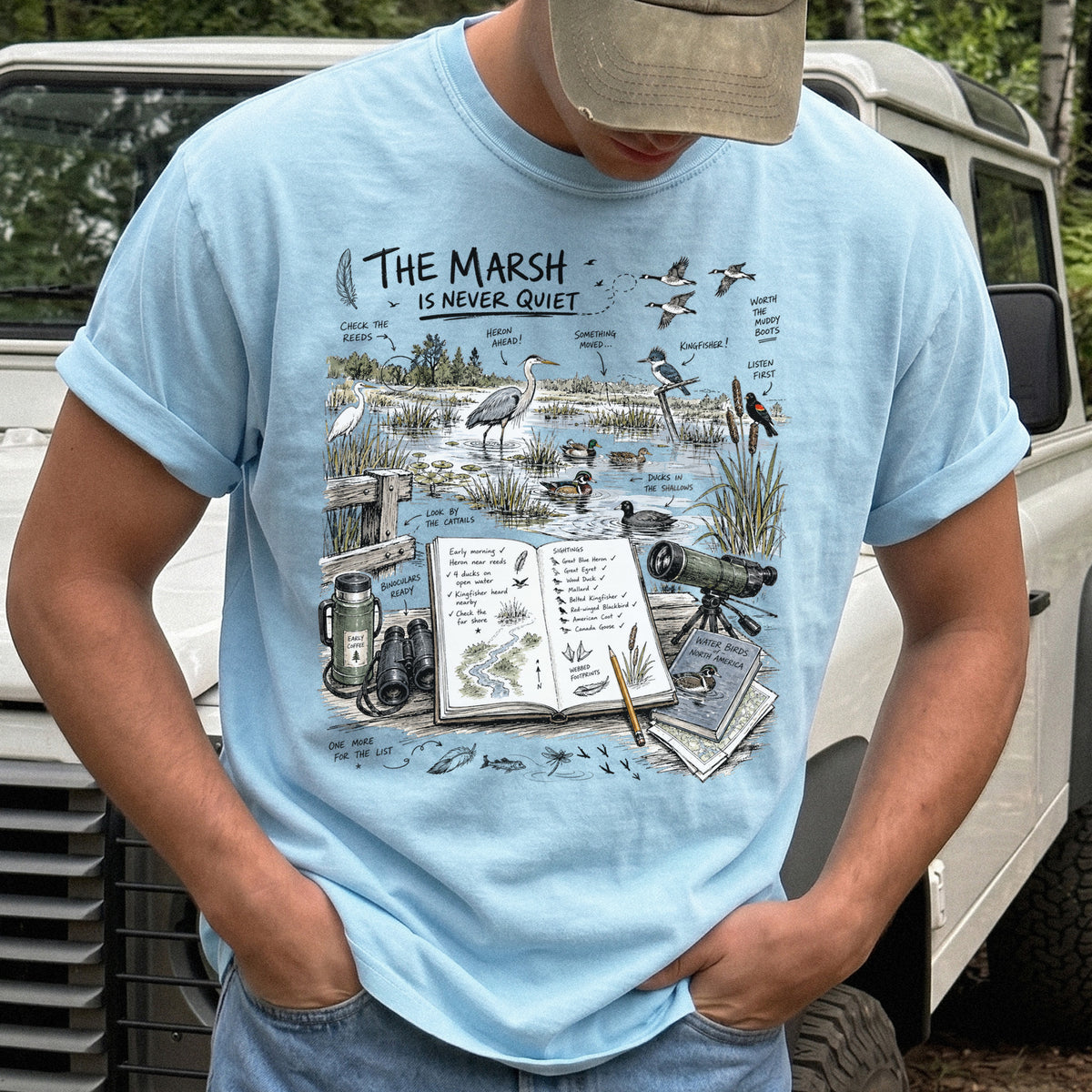 The Marsh Is Never Quiet Comfort Colors Shirt – Water Birds Tee