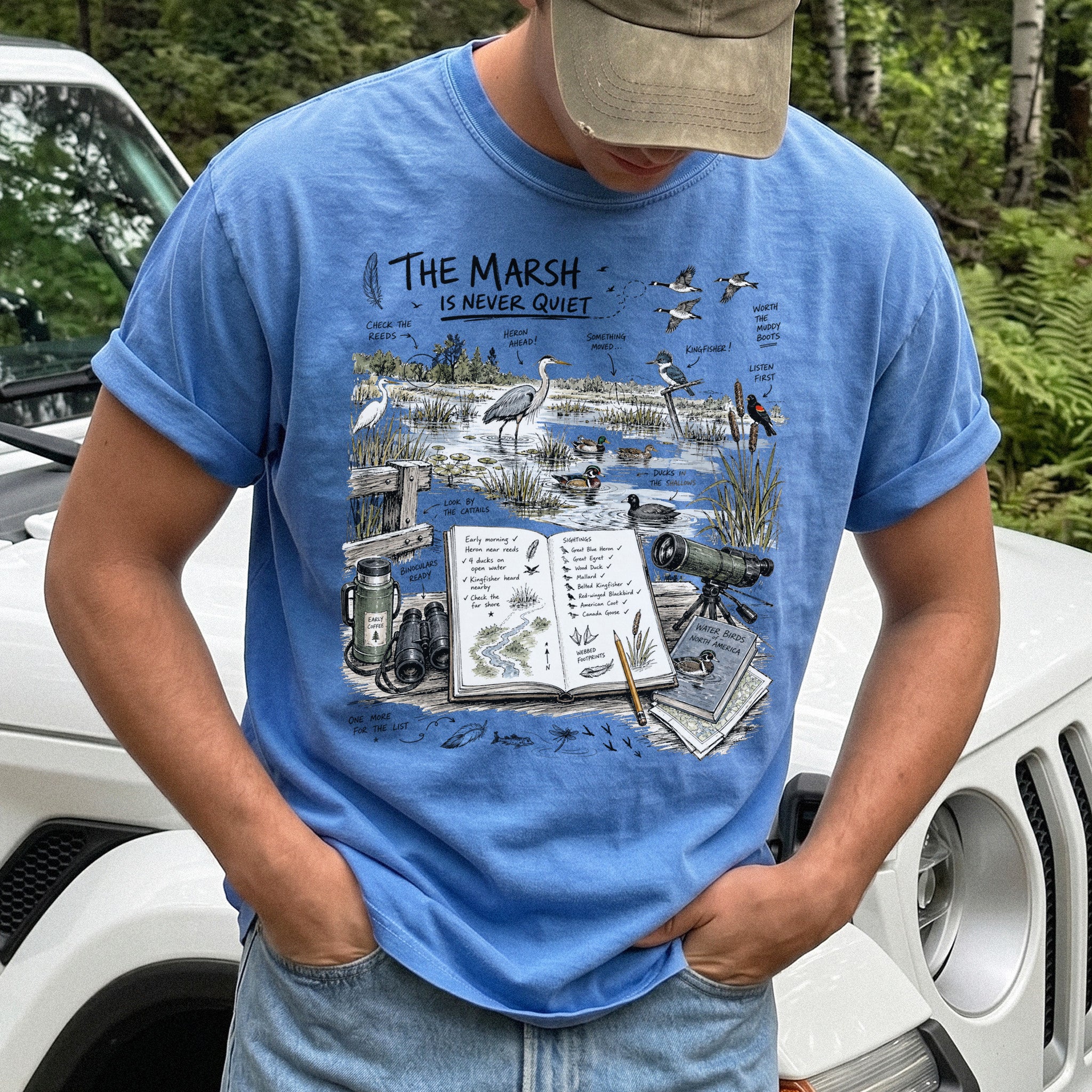The Marsh Is Never Quiet Comfort Colors Shirt – Water Birds Tee