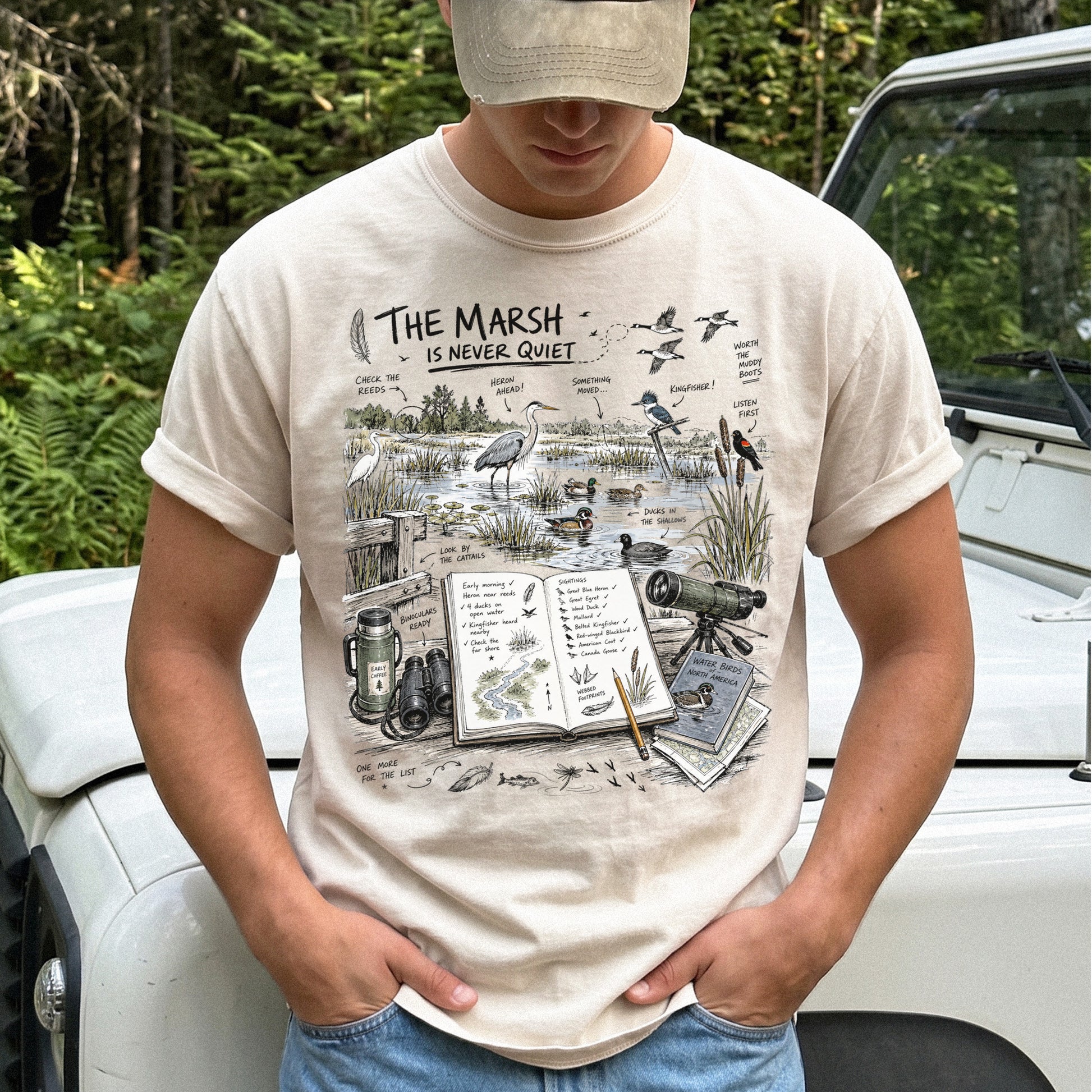 The Marsh Is Never Quiet Comfort Colors Shirt – Water Birds Tee