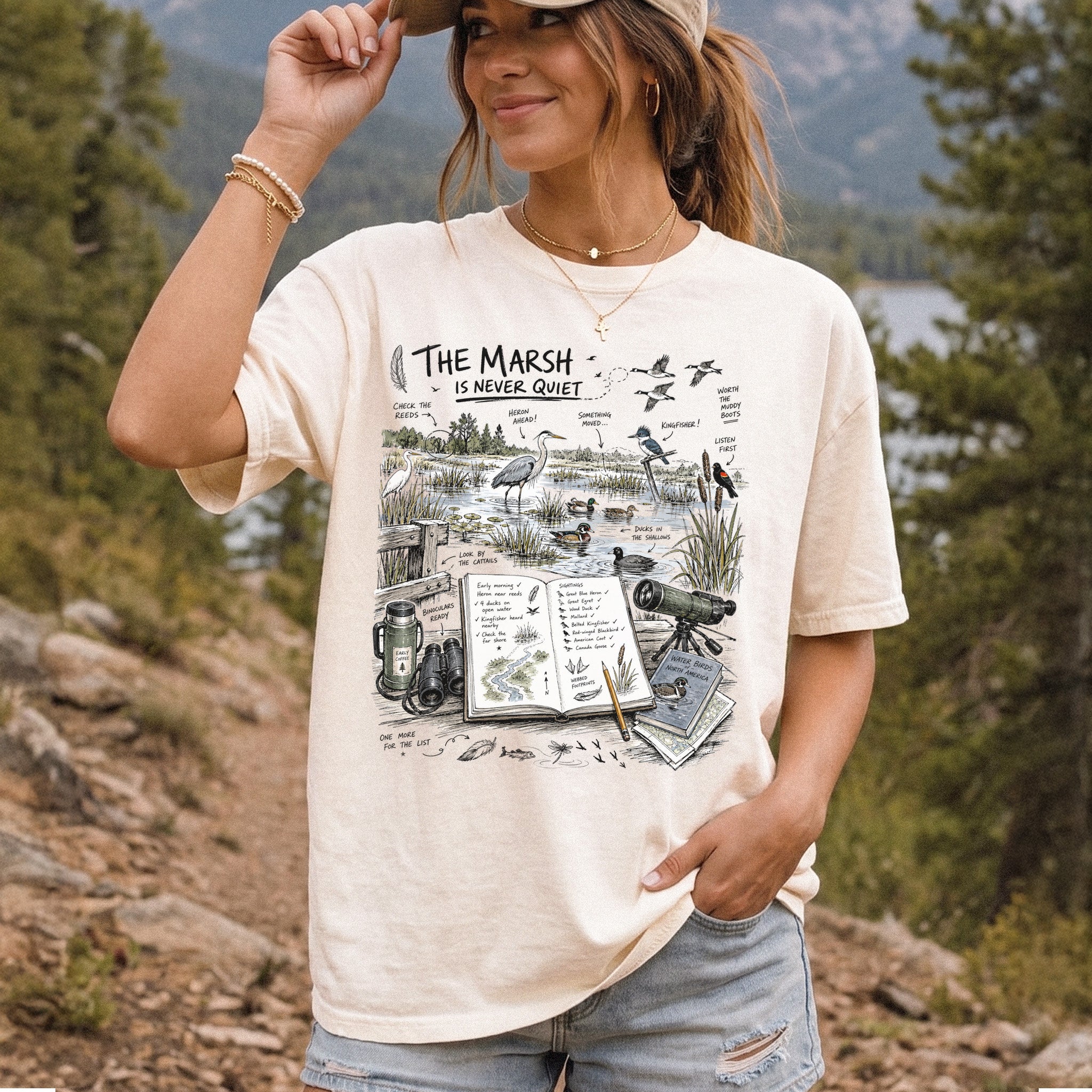 The Marsh Is Never Quiet Comfort Colors Shirt – Water Birds Tee
