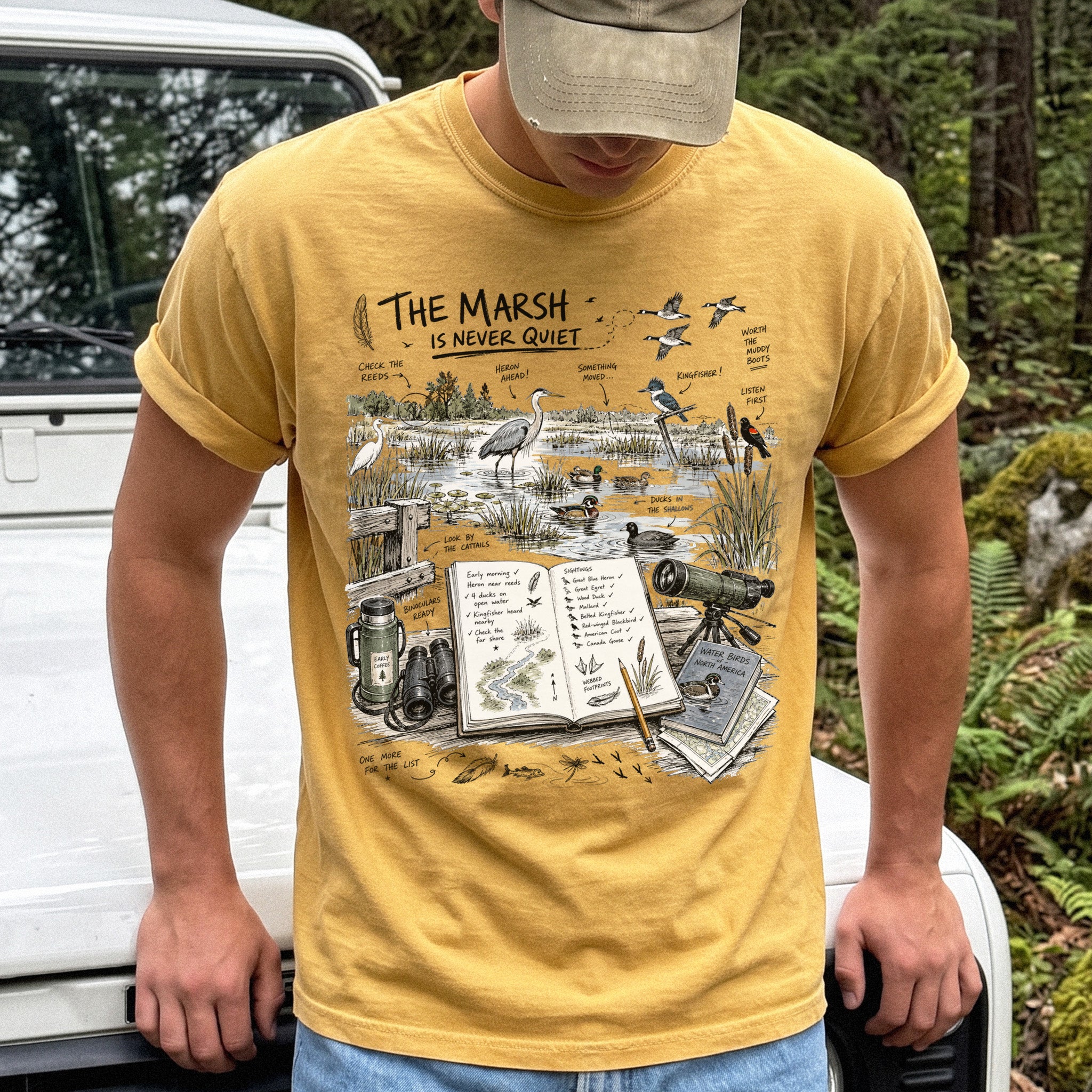 The Marsh Is Never Quiet Comfort Colors Shirt – Water Birds Tee
