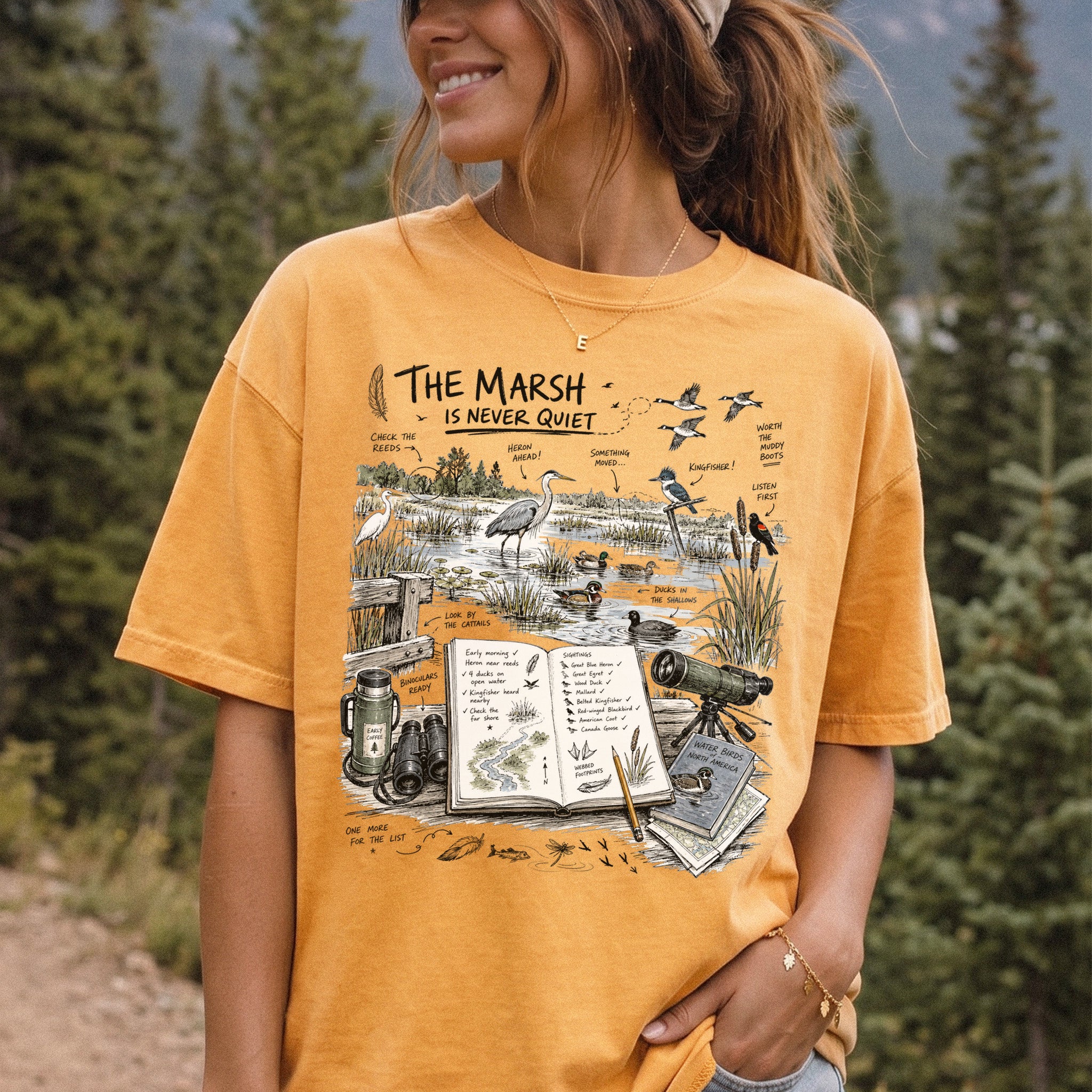 The Marsh Is Never Quiet Comfort Colors Shirt – Water Birds Tee