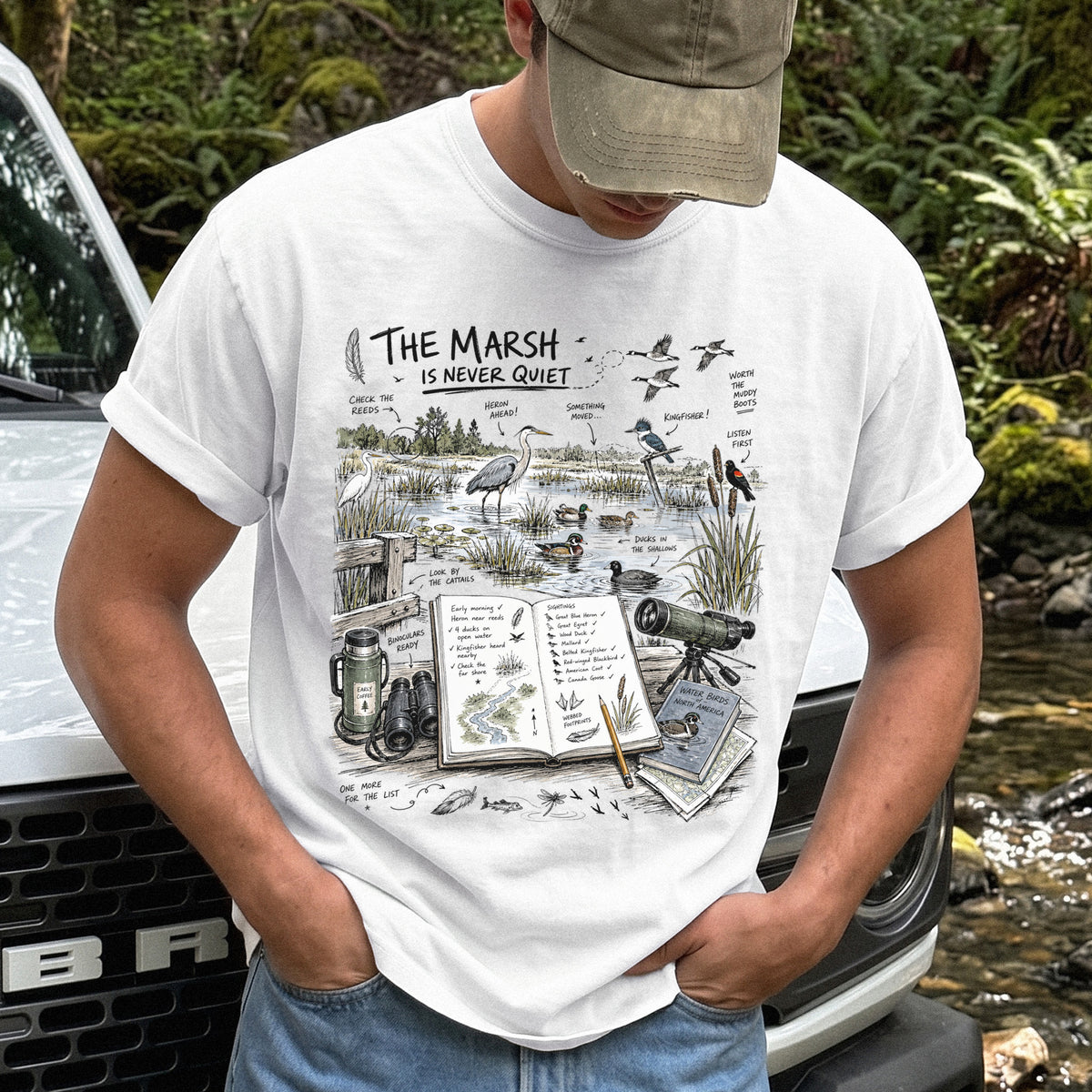 The Marsh Is Never Quiet Comfort Colors Shirt – Water Birds Tee