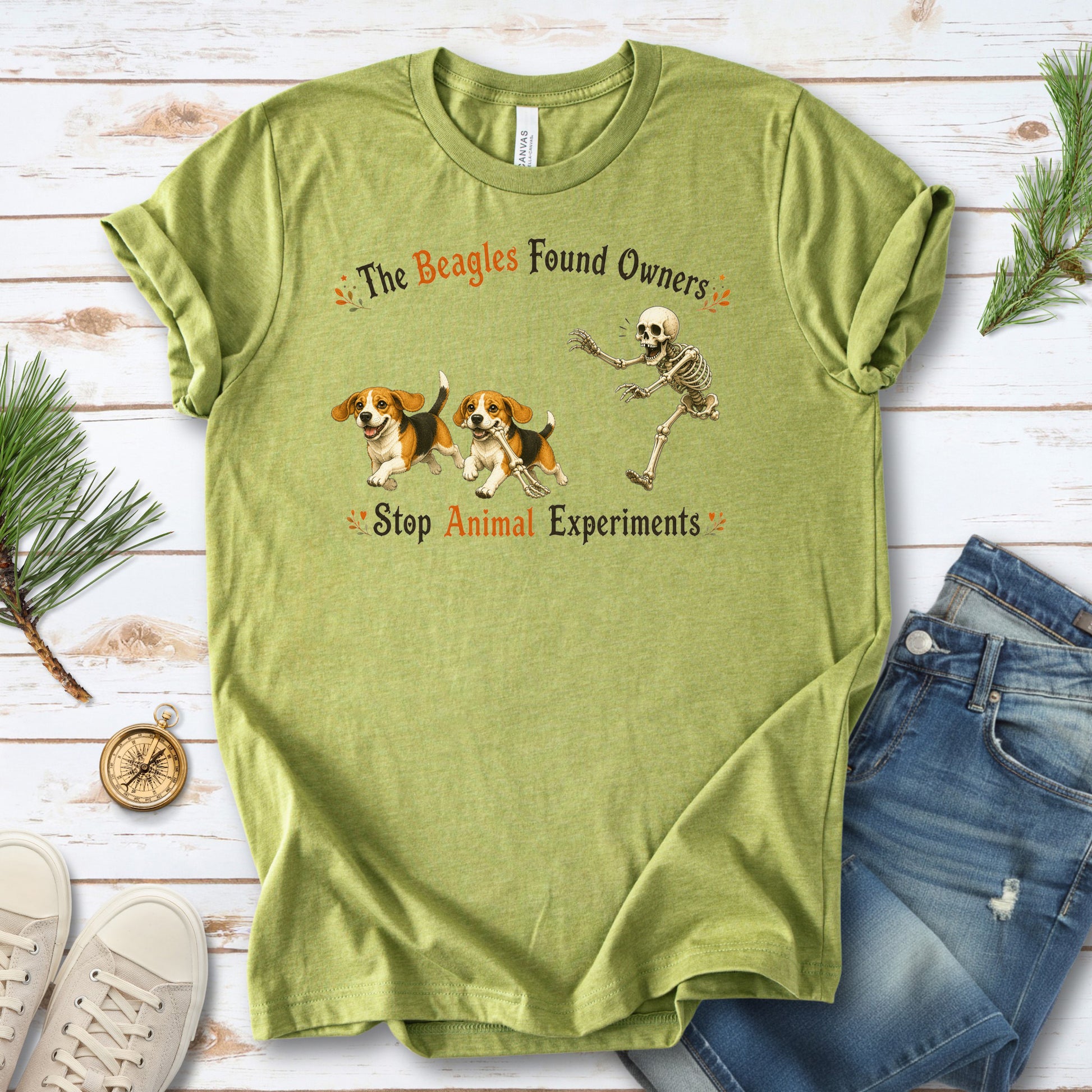 The Beagles Found Owners Stop Animal Experiments Halloween Rescue T-Shirt