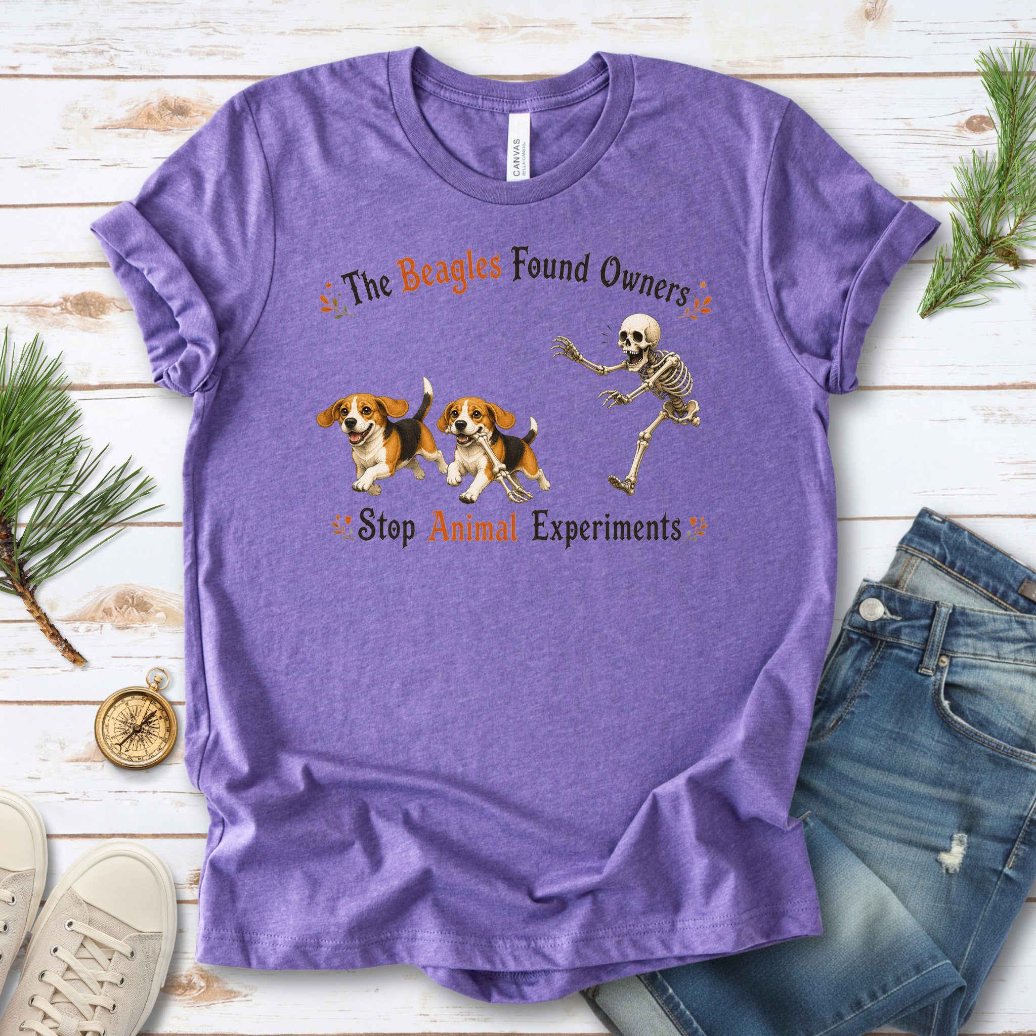 The Beagles Found Owners Stop Animal Experiments Halloween Rescue T-Shirt