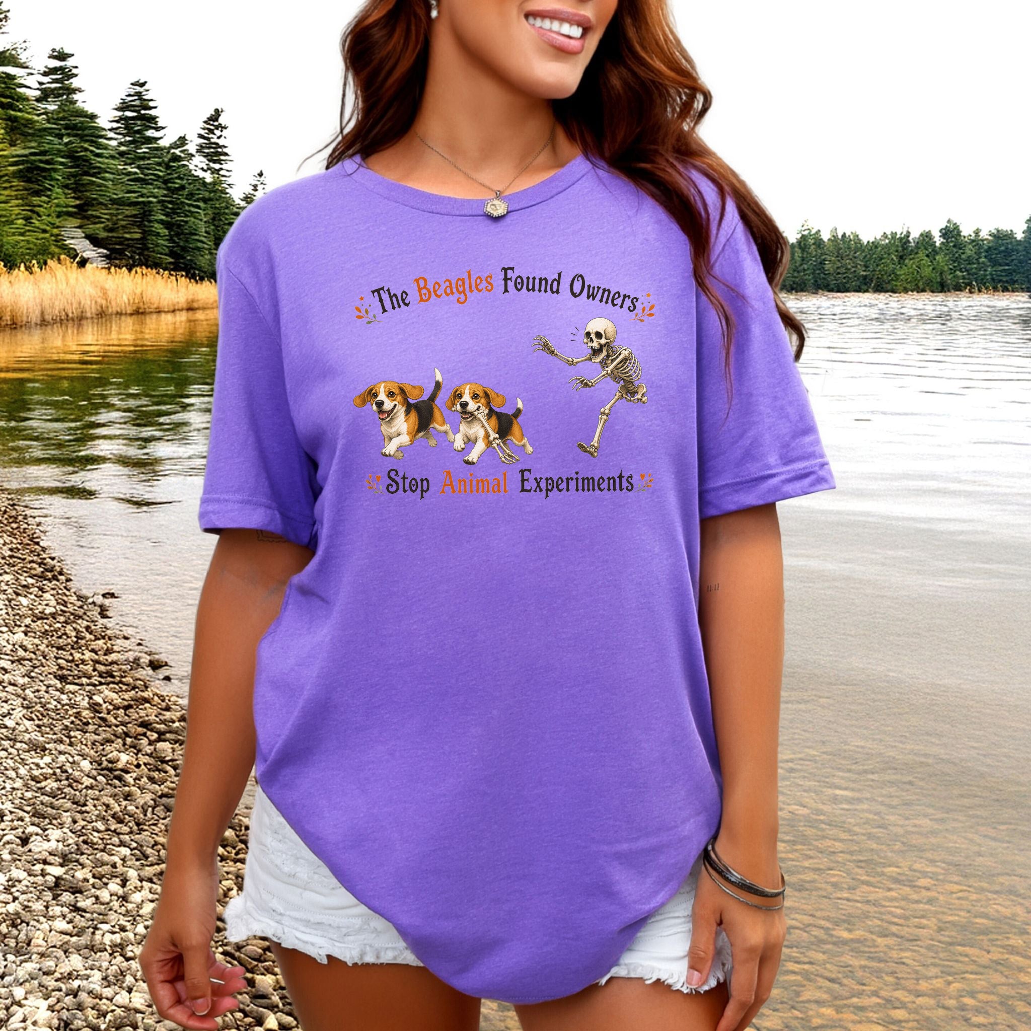 The Beagles Found Owners Stop Animal Experiments Halloween Rescue T-Shirt