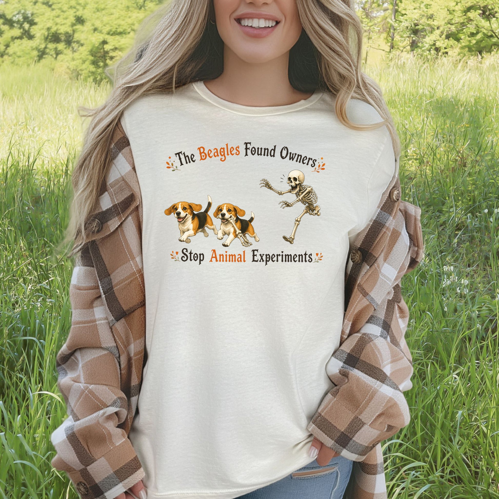 The Beagles Found Owners Stop Animal Experiments Halloween Rescue T-Shirt
