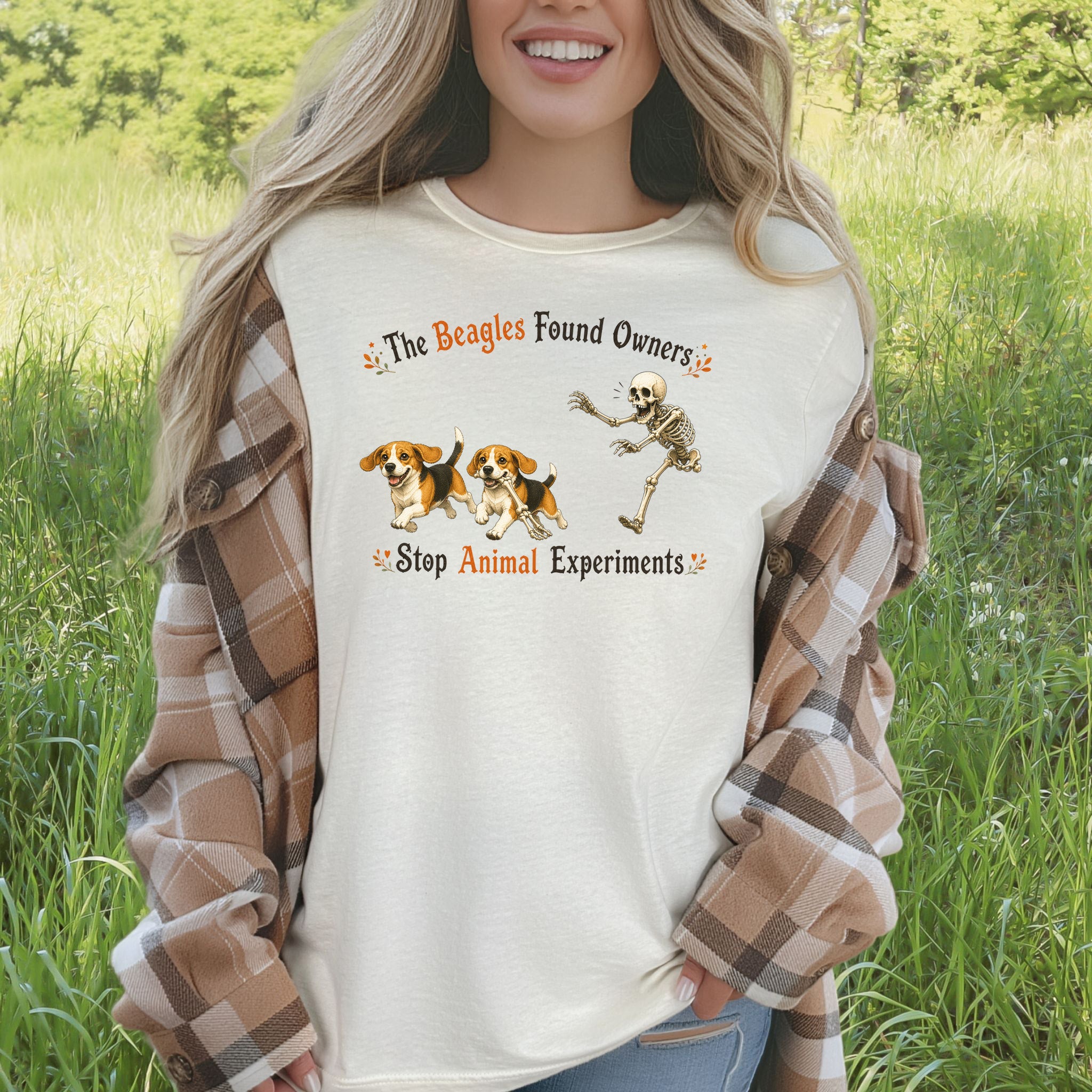 The Beagles Found Owners Stop Animal Experiments Halloween Rescue T-Shirt
