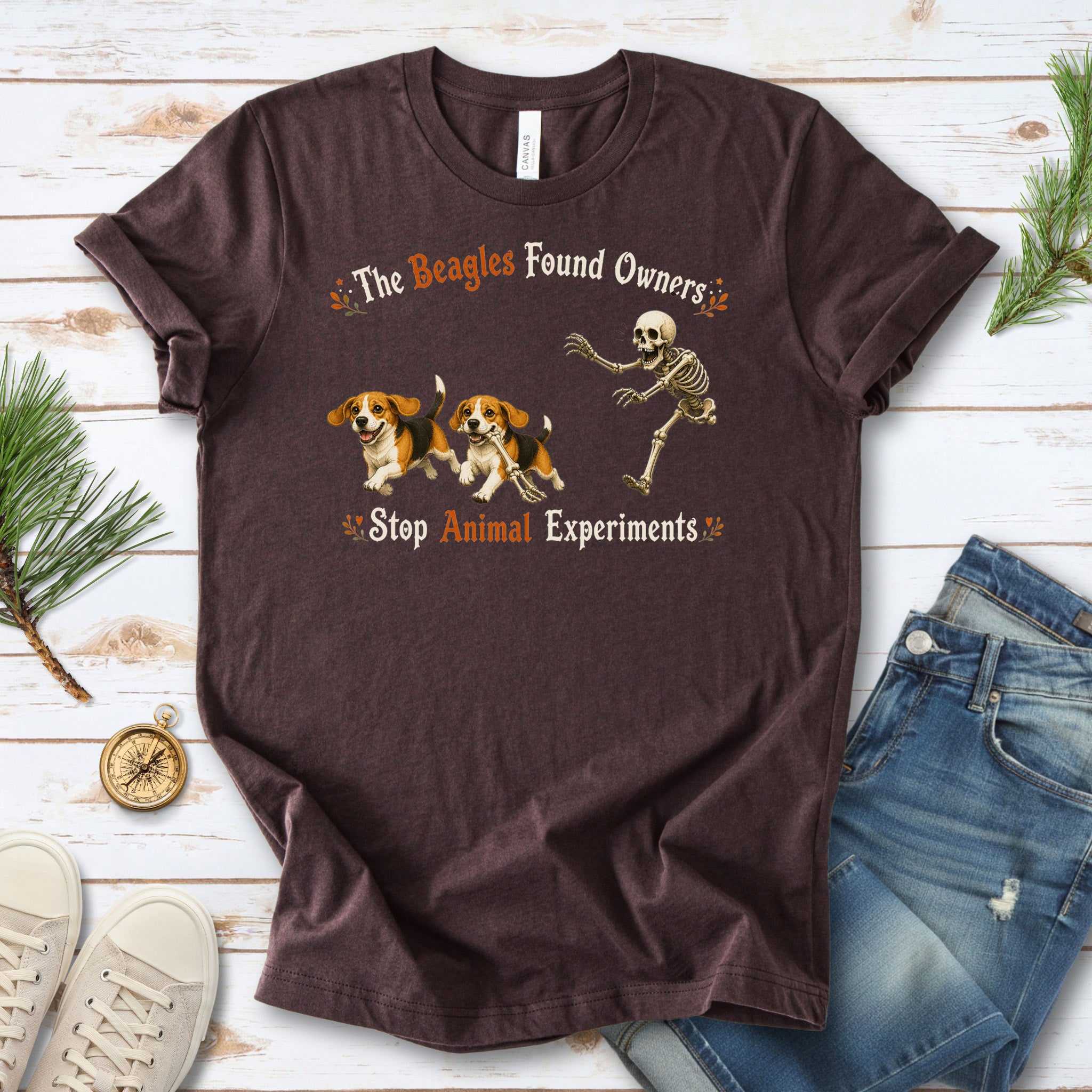 The Beagles Found Owners Stop Animal Experiments Halloween Rescue T-Shirt