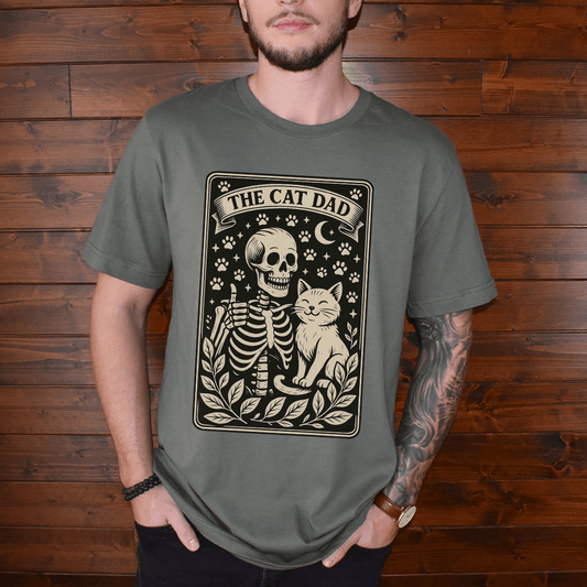 The Cat Dad Skeleton Tarot T-Shirt