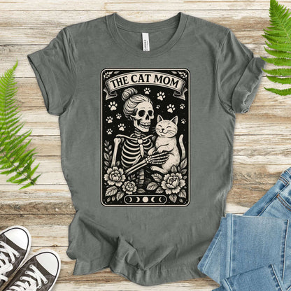 The Cat Mom Skeleton Tarot T-Shirt
