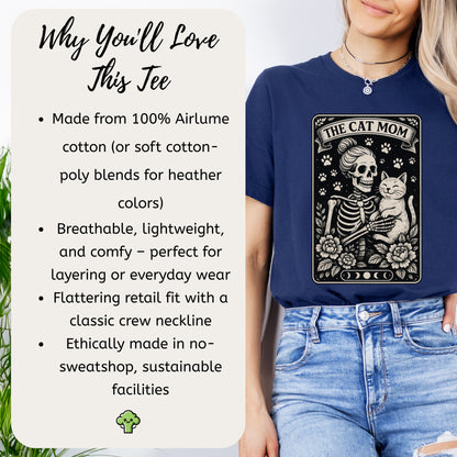 The Cat Mom Skeleton Tarot T-Shirt