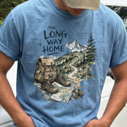 The Long Way Home Comfort Colors Shirt – Scenic Backpacking T-Shirt