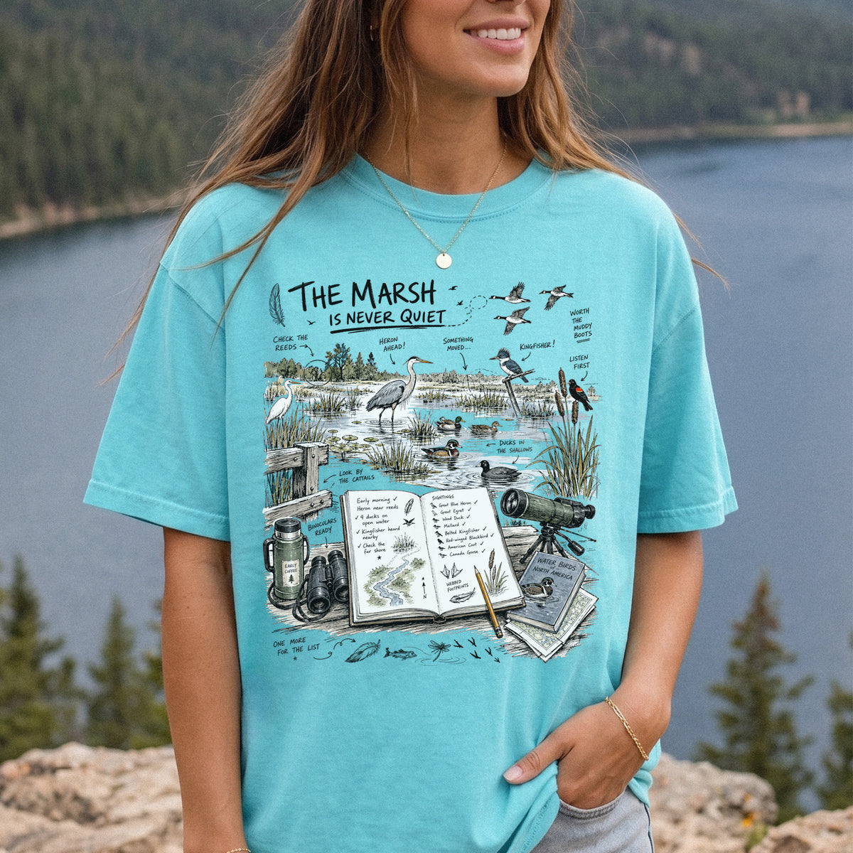 The Marsh Is Never Quiet Comfort Colors Shirt – Water Birds Tee