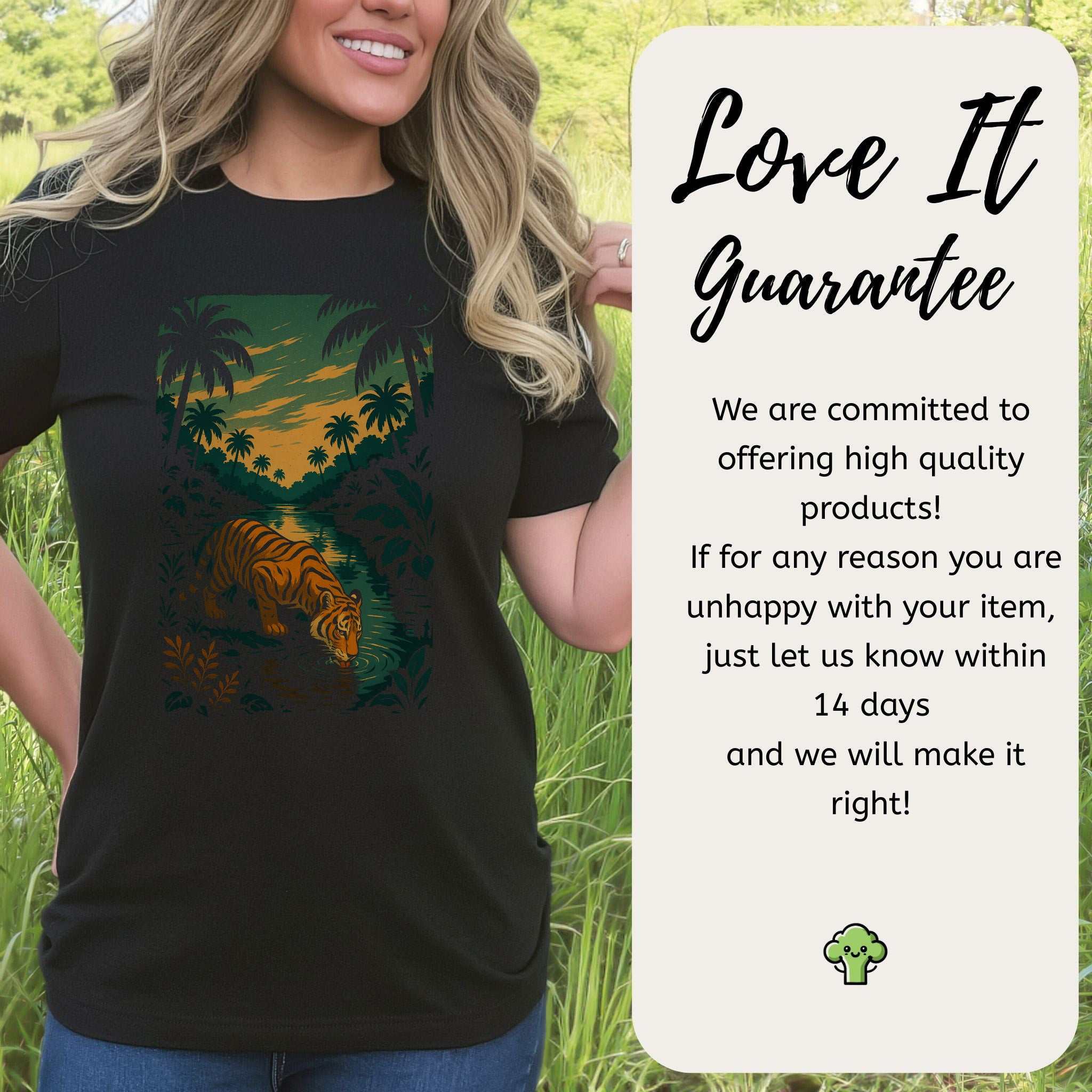 Tiger by Jungle River T-Shirt – Spirit Animal of Strength and Stillness