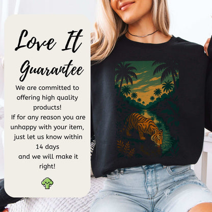 Tiger Spirit Animal Sweatshirt – Jungle Strength & Stillness Gift