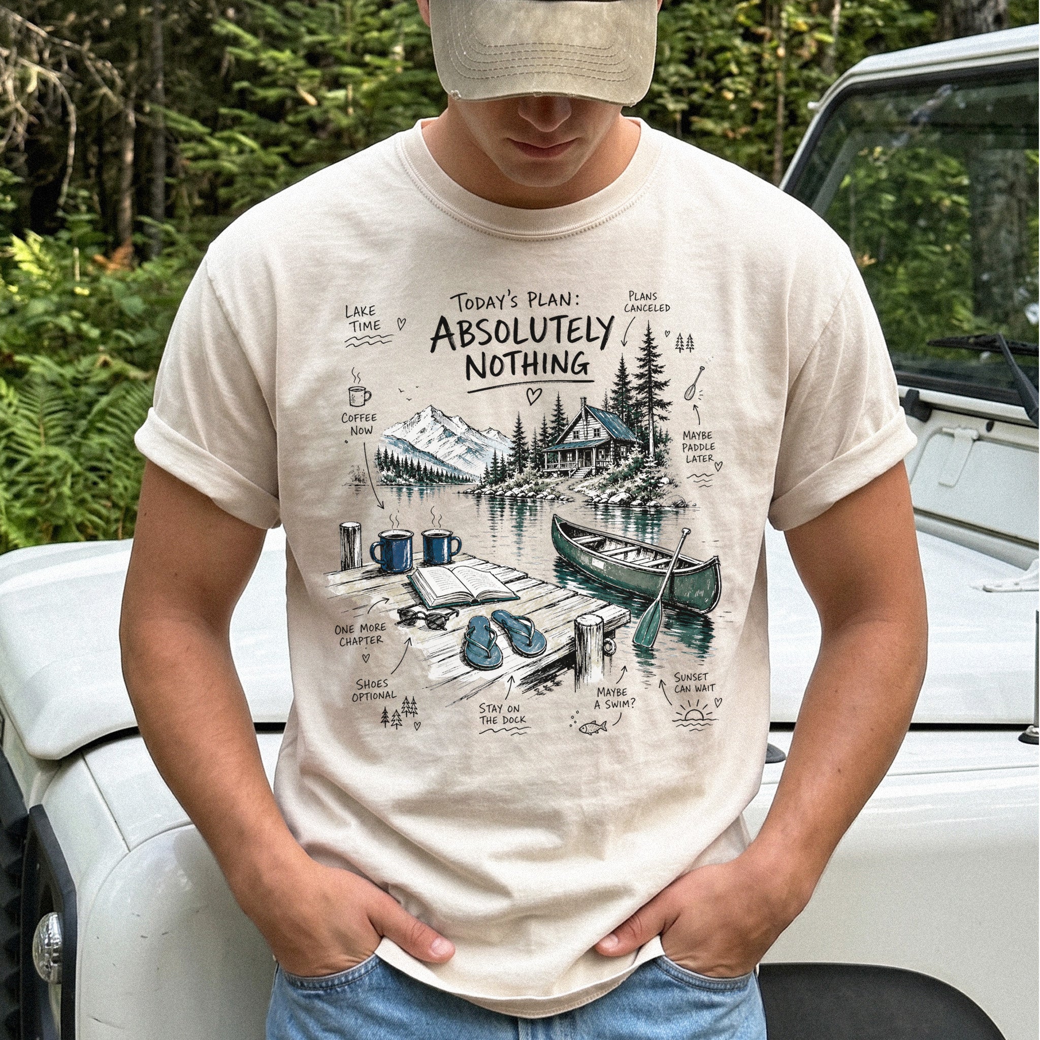 Today’s Plan Absolutely Nothing Comfort Colors Shirt – Lake Life Cabin Tee