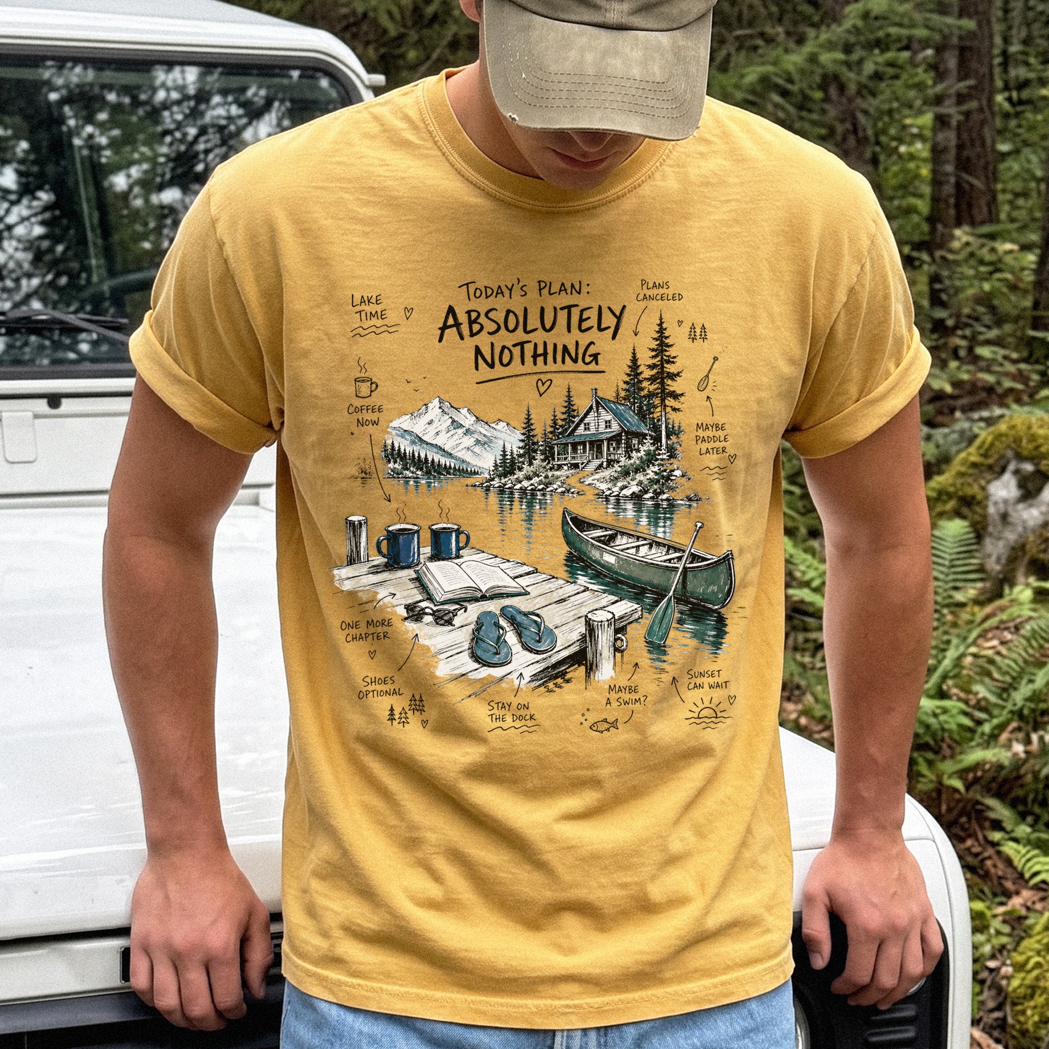 Today’s Plan Absolutely Nothing Comfort Colors Shirt – Lake Life Cabin Tee