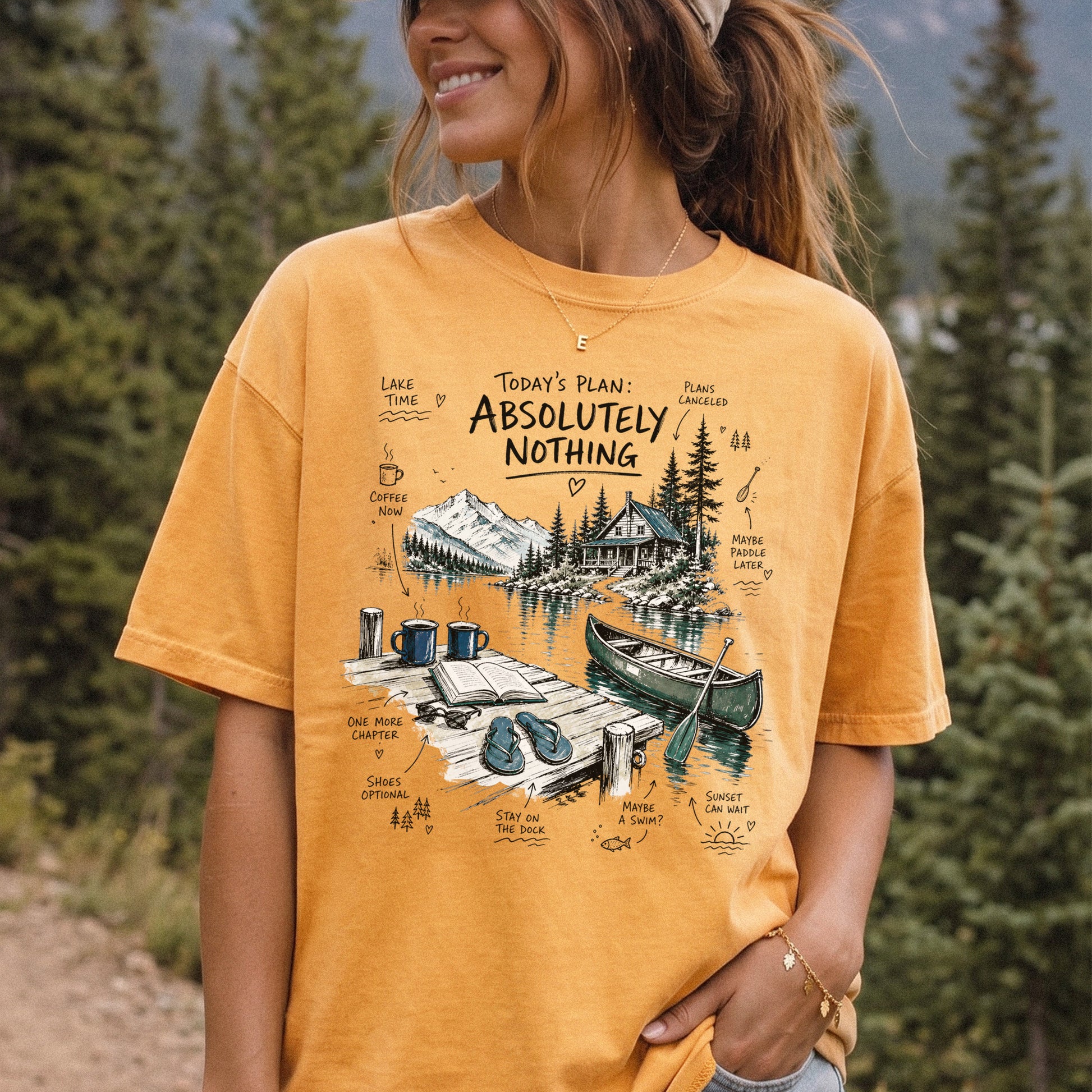Today’s Plan Absolutely Nothing Comfort Colors Shirt – Lake Life Cabin Tee