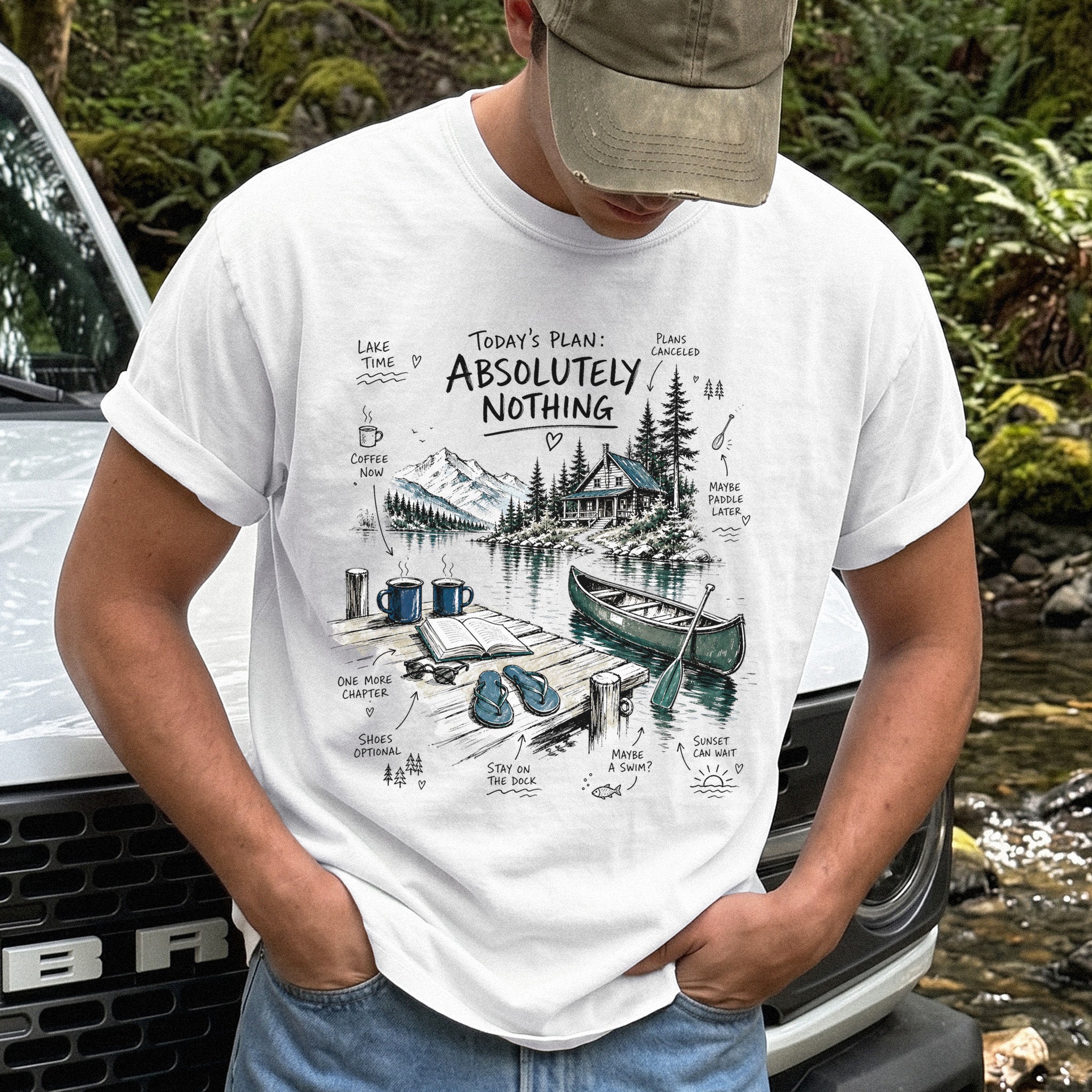 Today’s Plan Absolutely Nothing Comfort Colors Shirt – Lake Life Cabin Tee