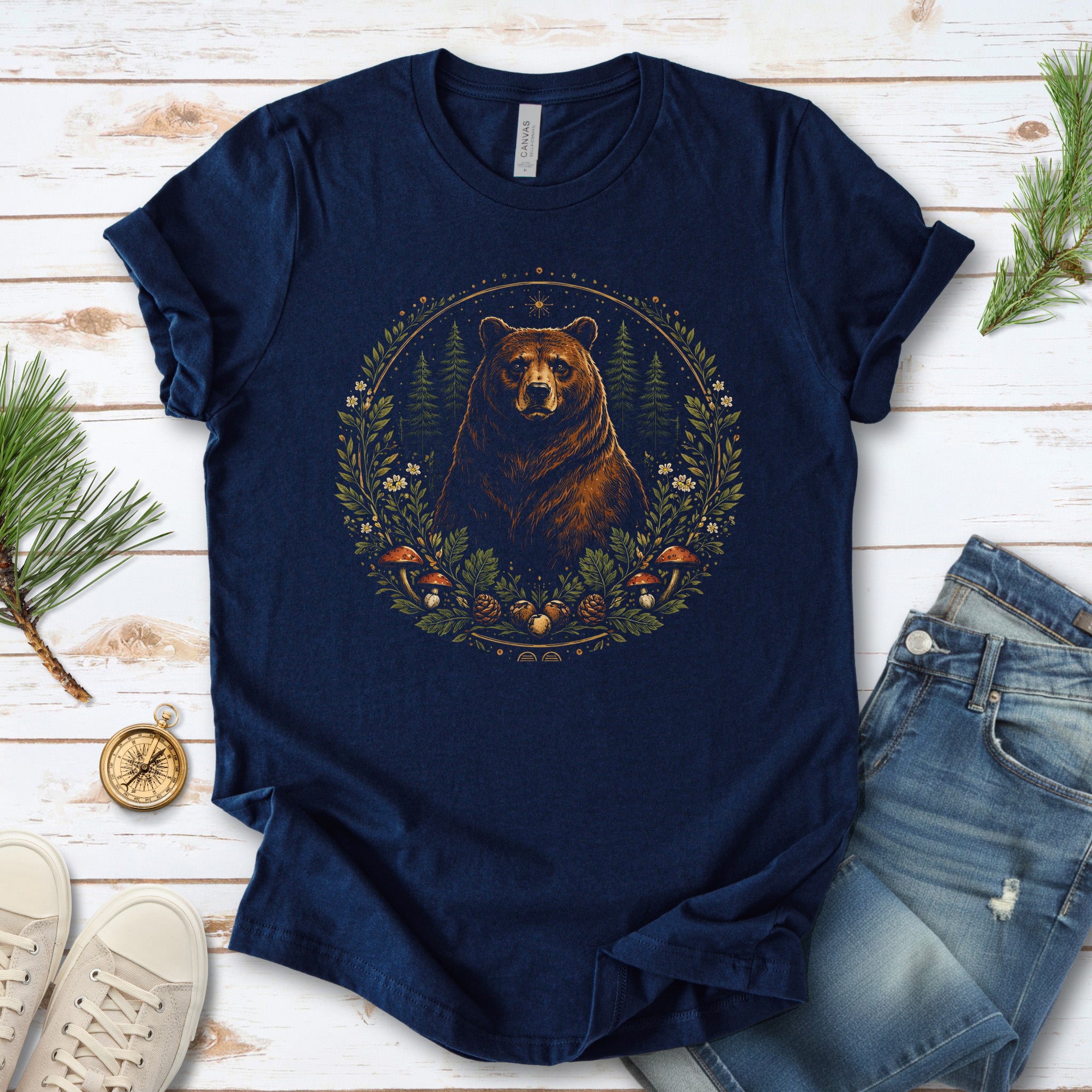 Bear Totem of the North Botanical Forest T-Shirt