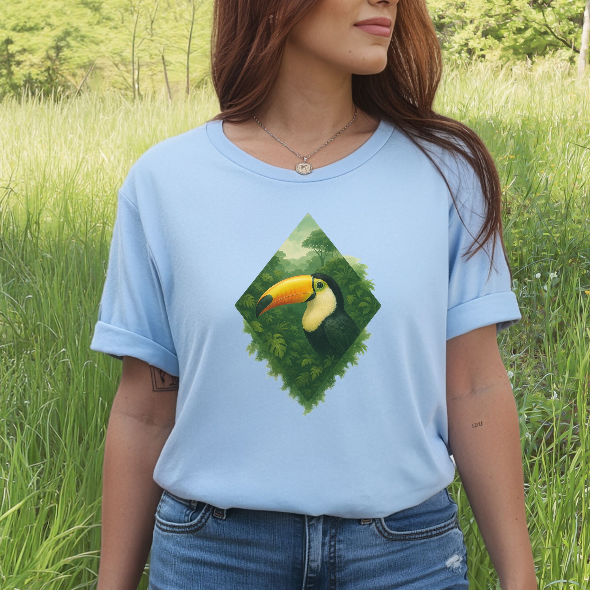 Toucan Jungle Diamond T-Shirt – Tropical Bird Lover Paradise Tee