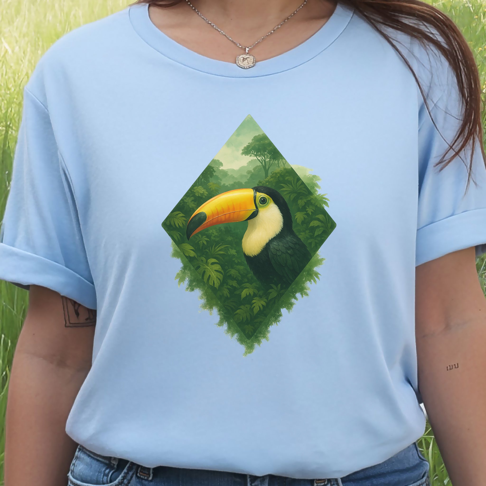 Toucan Jungle Diamond T-Shirt – Tropical Bird Lover Paradise Tee