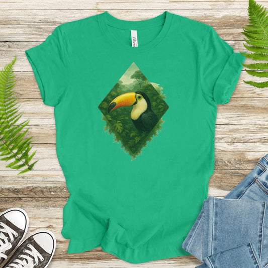 Toucan Jungle Diamond T-Shirt – Tropical Bird Lover Paradise Tee