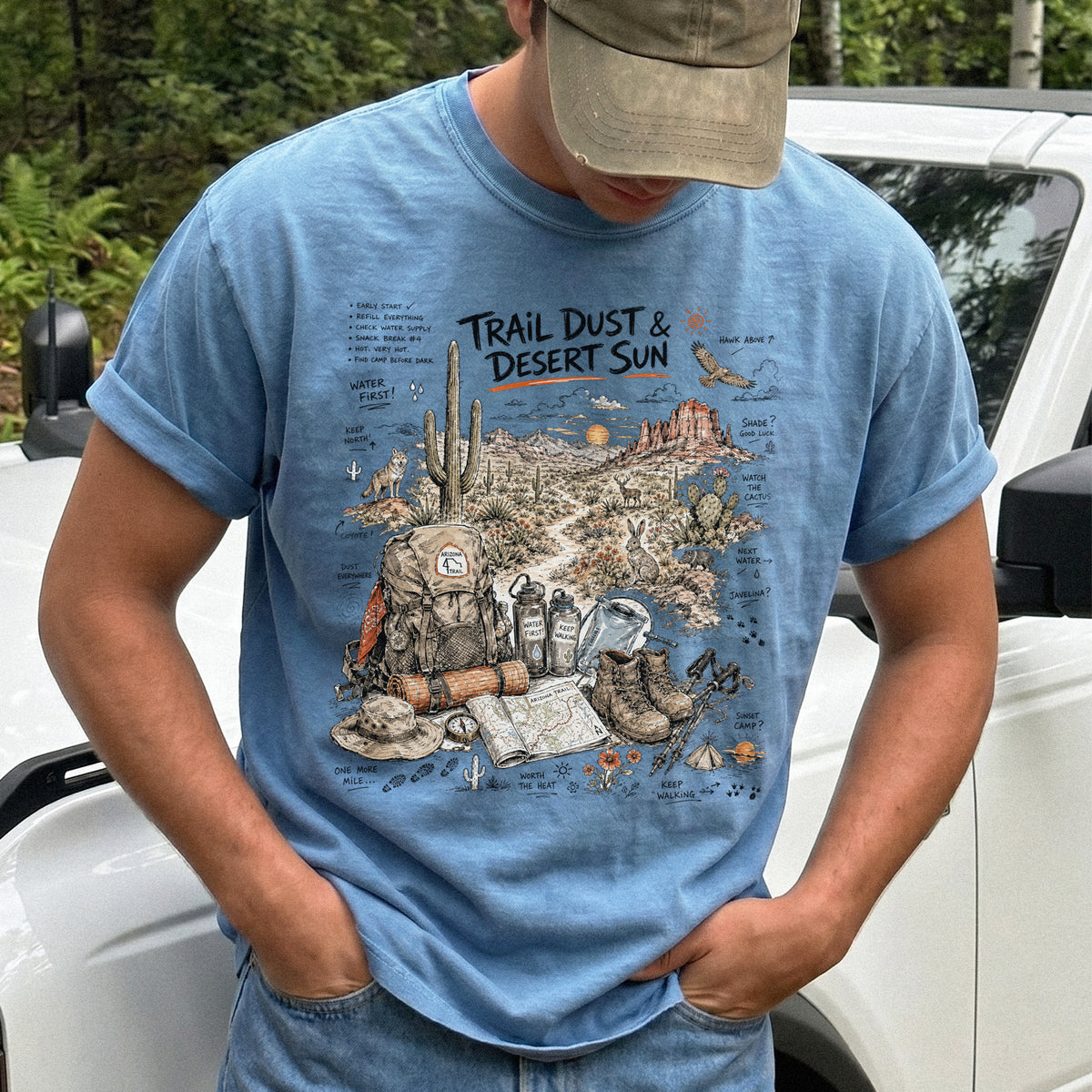 Trail Dust & Desert Sun Comfort Colors Shirt – Arizona Trail Tee
