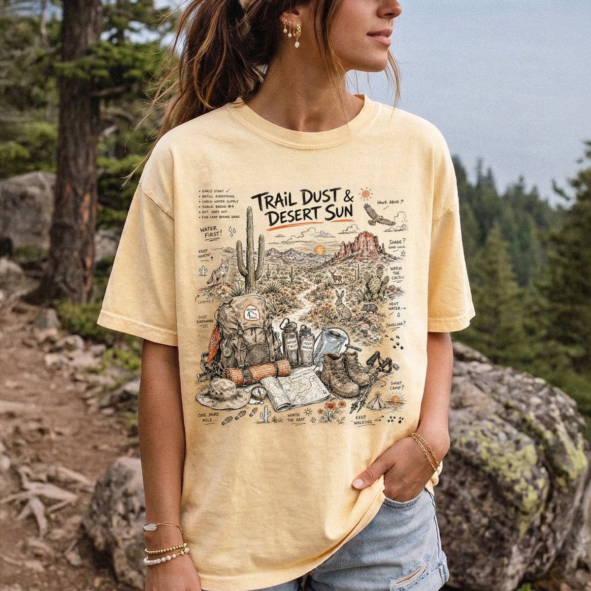 Trail Dust & Desert Sun Comfort Colors Shirt – Arizona Trail Tee