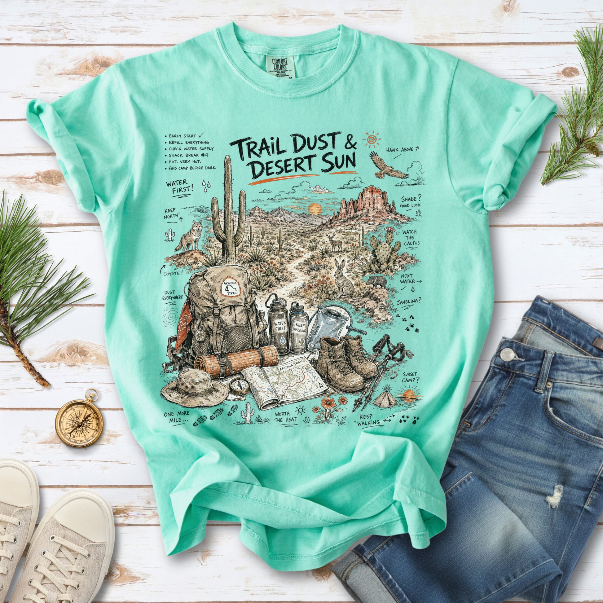 Trail Dust & Desert Sun Comfort Colors Shirt – Arizona Trail Tee