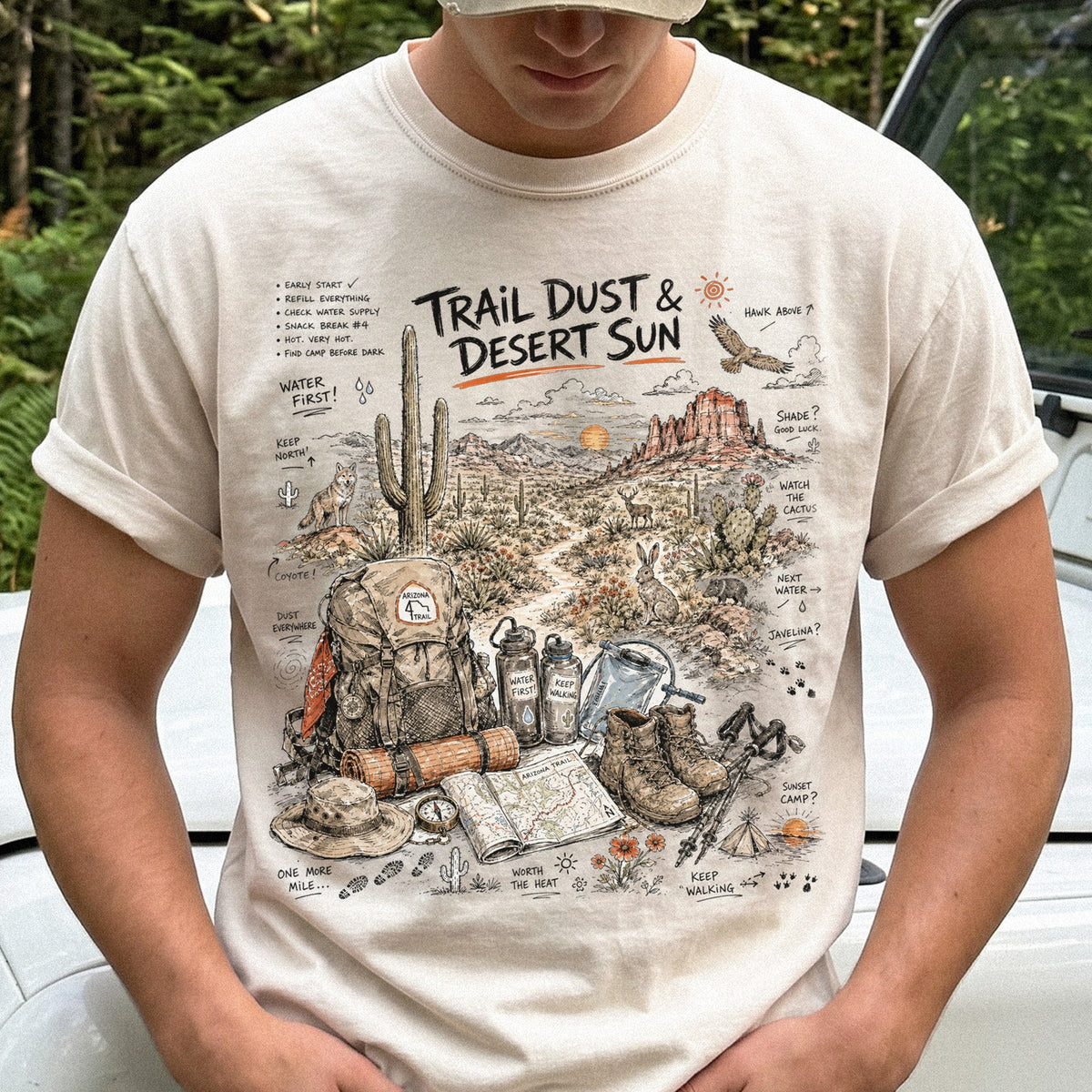 Trail Dust & Desert Sun Comfort Colors Shirt – Arizona Trail Tee
