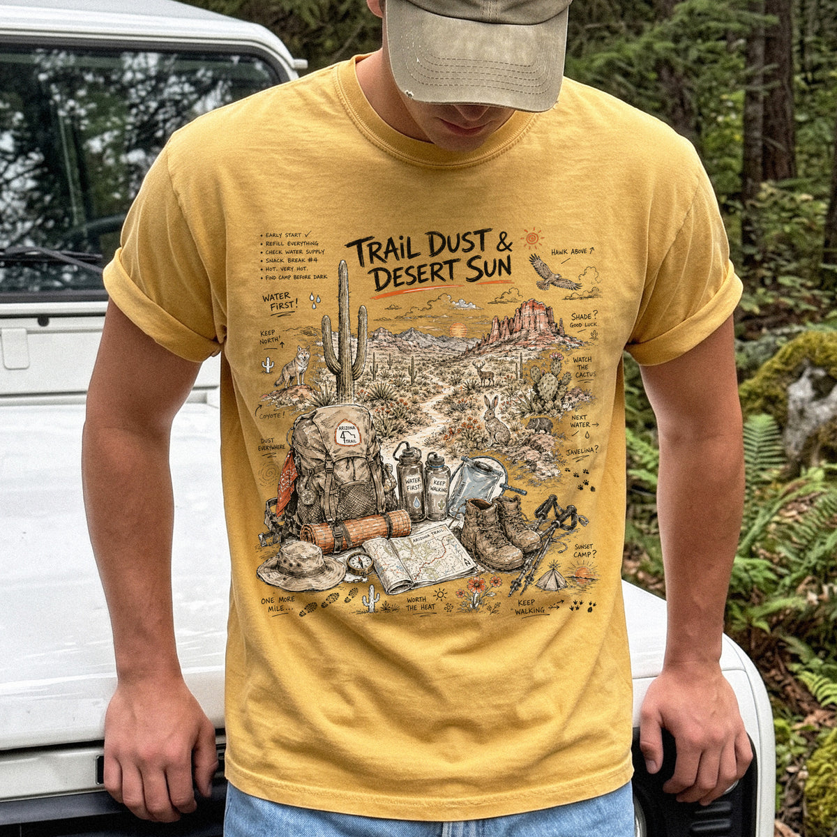 Trail Dust & Desert Sun Comfort Colors Shirt – Arizona Trail Tee