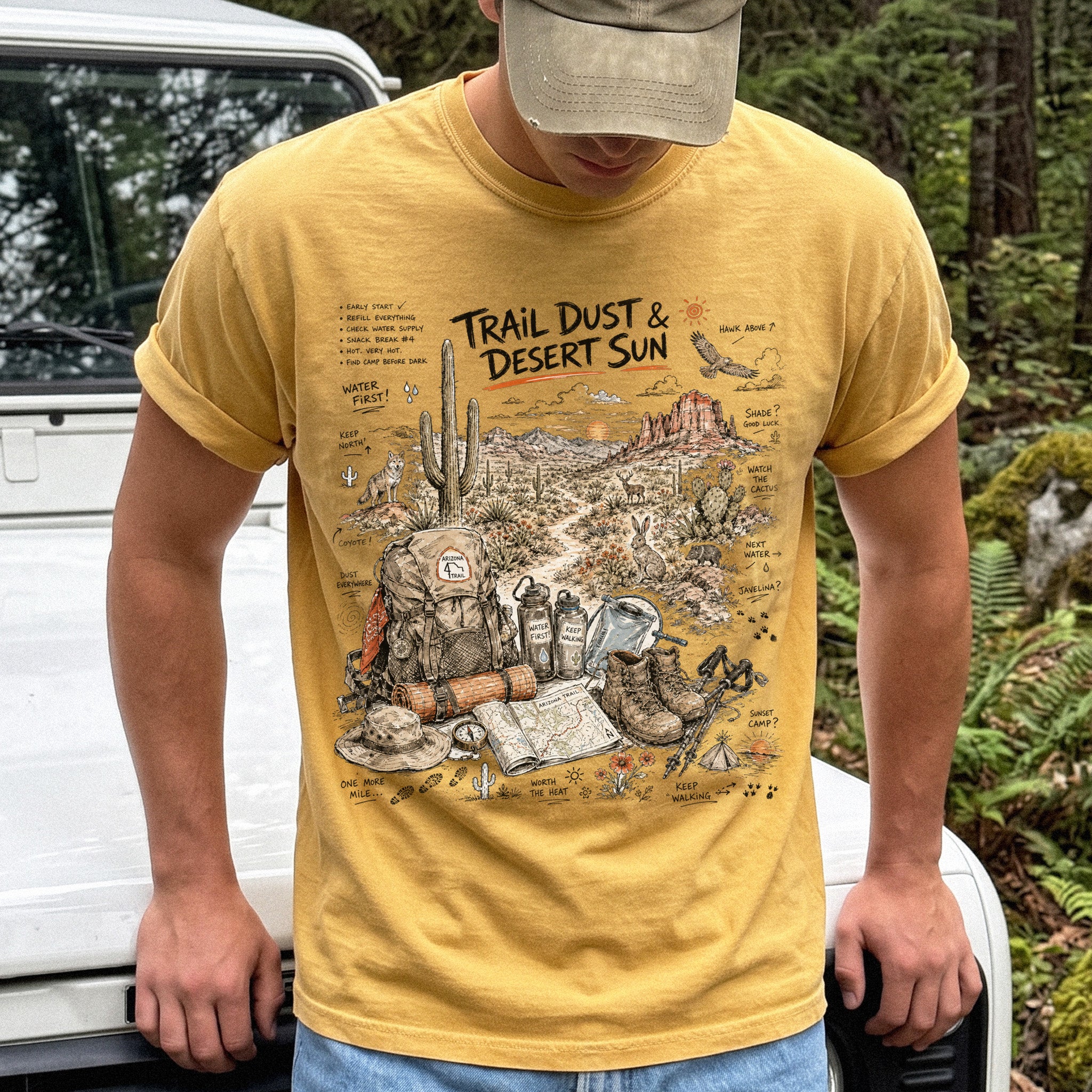 Trail Dust & Desert Sun Comfort Colors Shirt – Arizona Trail Tee