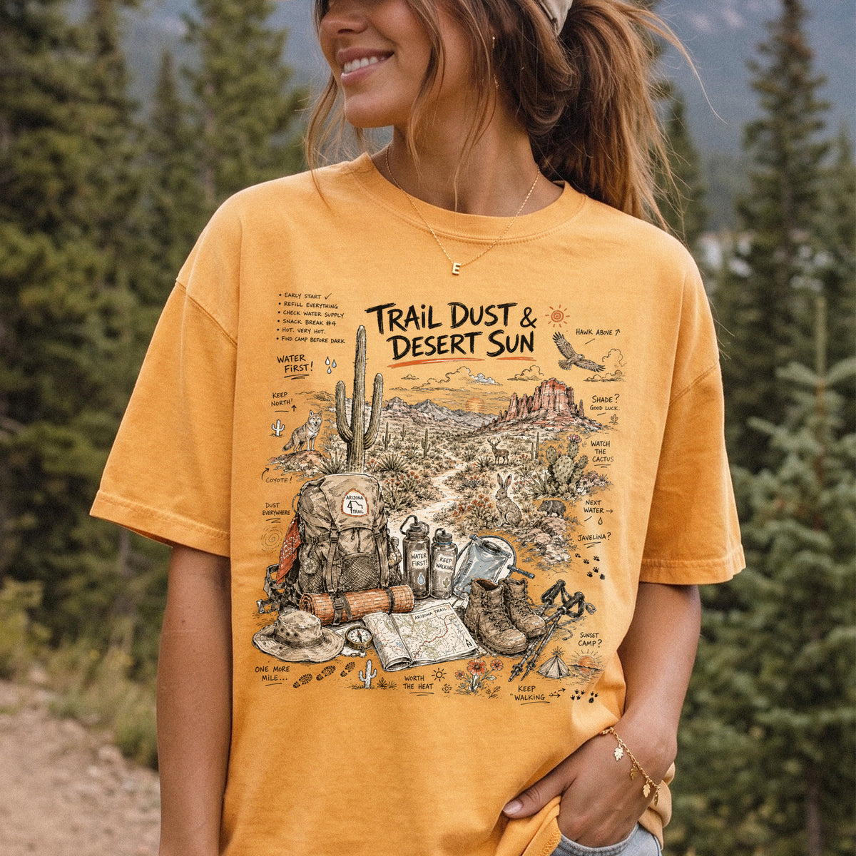 Trail Dust & Desert Sun Comfort Colors Shirt – Arizona Trail Tee