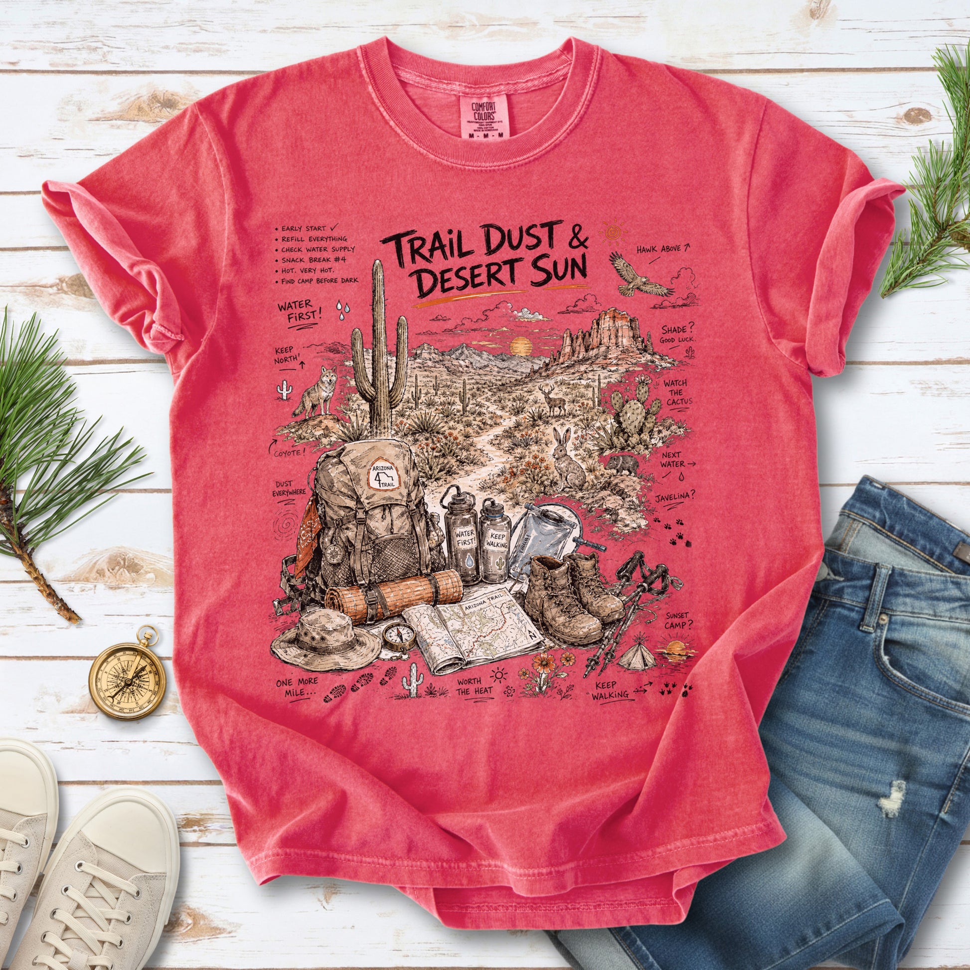 Trail Dust & Desert Sun Comfort Colors Shirt – Arizona Trail Tee