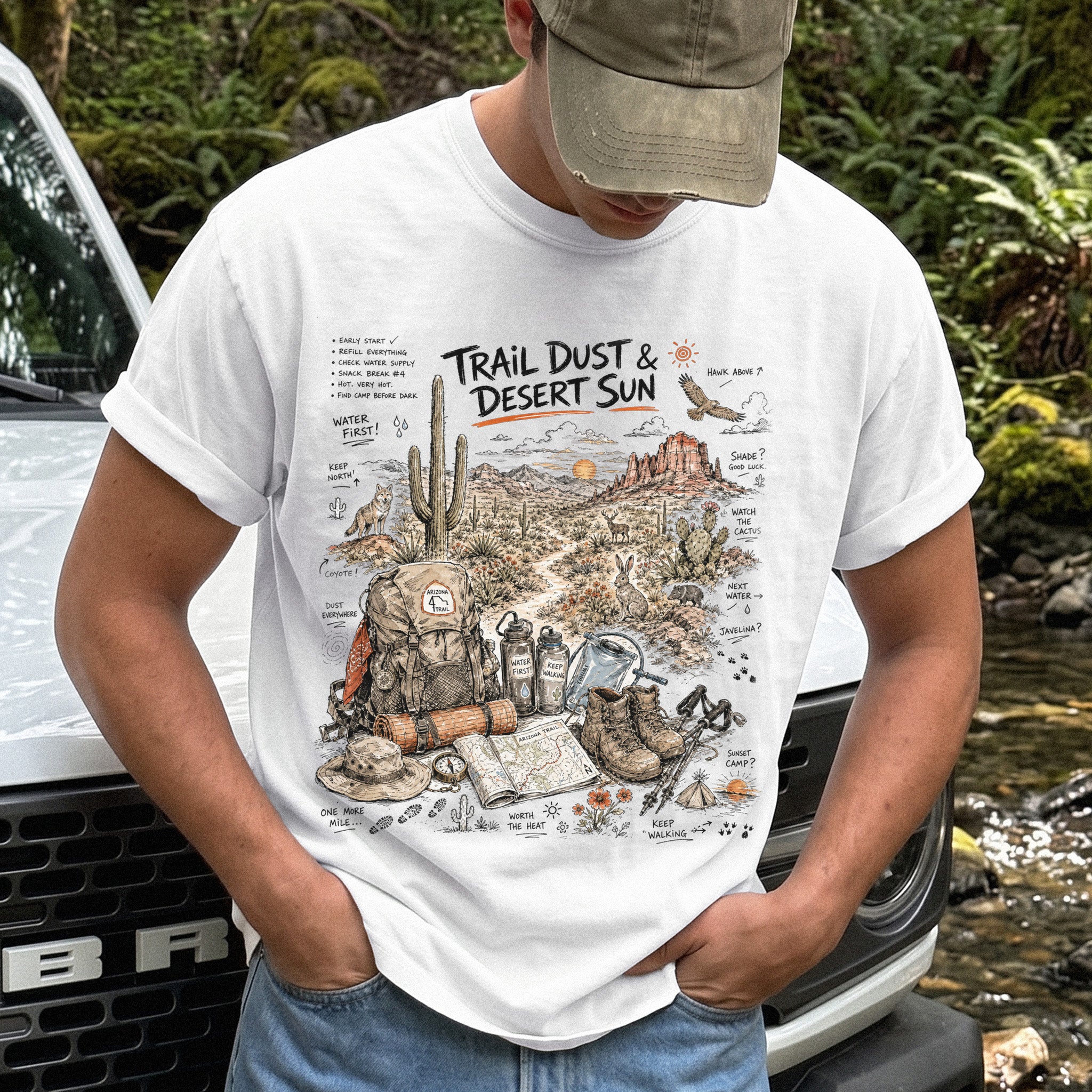 Trail Dust & Desert Sun Comfort Colors Shirt – Arizona Trail Tee